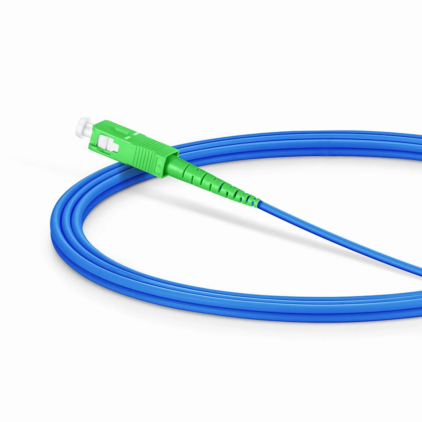 2m (7ft) Armored Fiber Patch Cable, 1 Fiber, LC UPC Simplex to SC APC Simplex, Single Mode (OS2), Riser (OFCR), 3.0mm, Blue