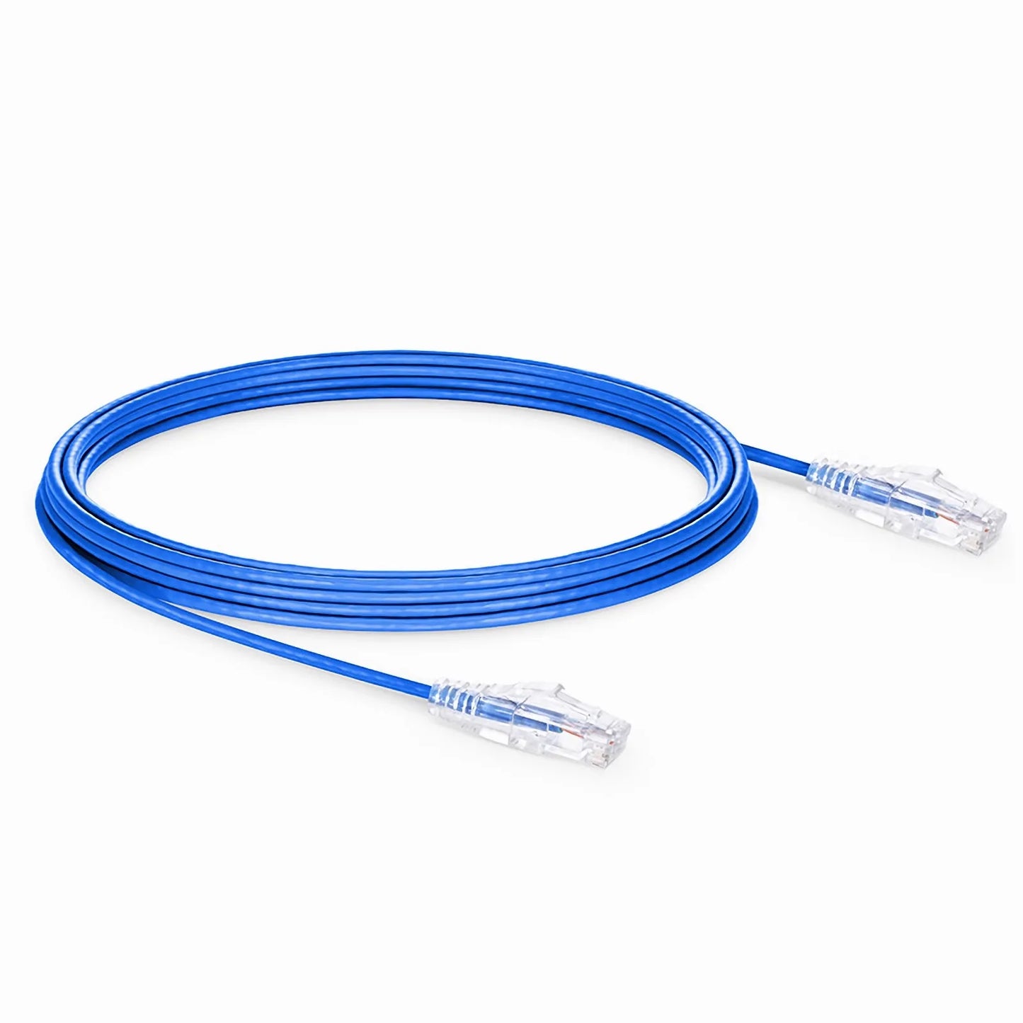 100ft (30.5m) Cat6 28AWG Snagless Unshielded (U/UTP) PVC CM Small Diameter High-Flex Ethernet Network Patch Cable, Blue