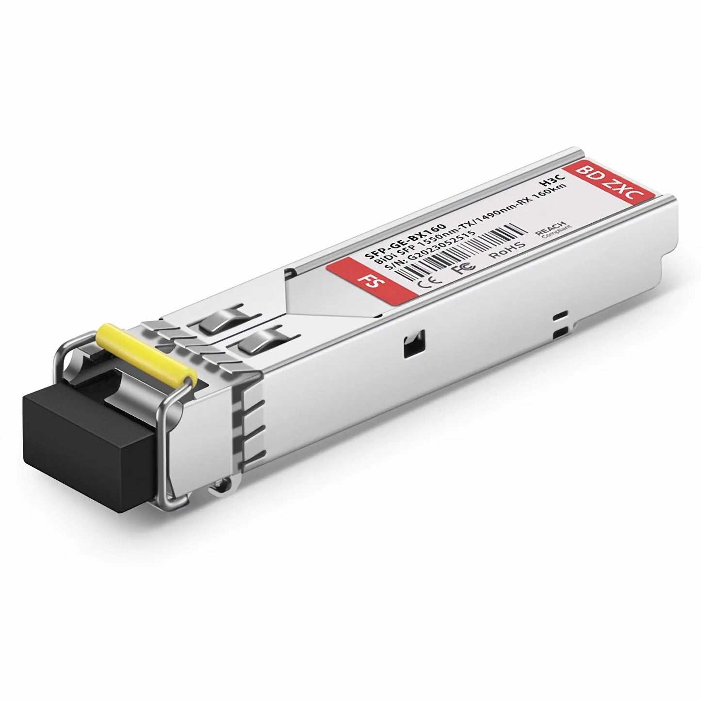 H3C Compatible 1000BASE-BX-D SFP BiDi 1550nm-TX/1490nm-RX 160km DOM Simplex LC/UPC SMF Optical Transceiver Module