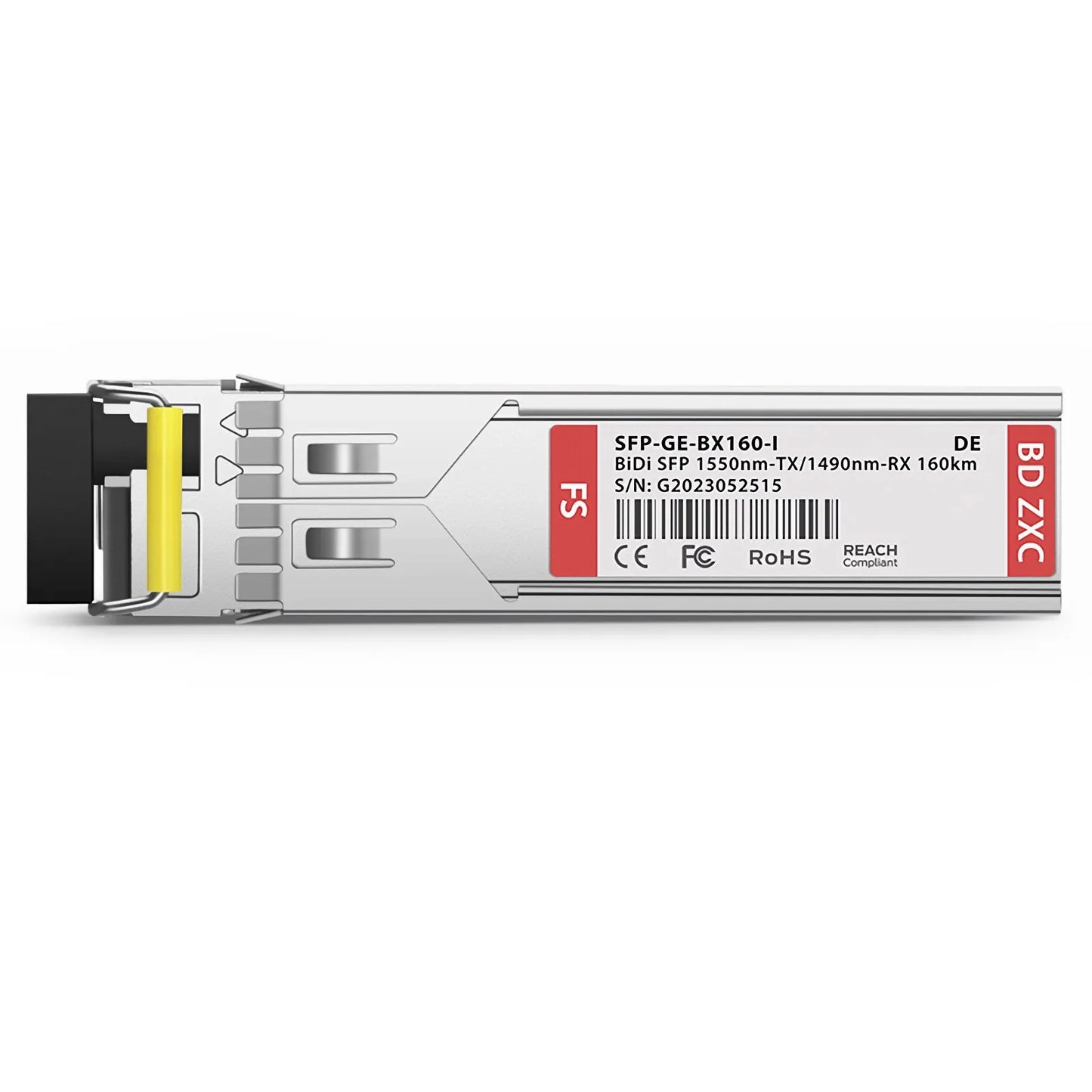 Dell Compatible 1000BASE-BX-D SFP BiDi 1550nm-TX/1490nm-RX 160km DOM Simplex LC/UPC SMF Optical Transceiver Module (Industrial)