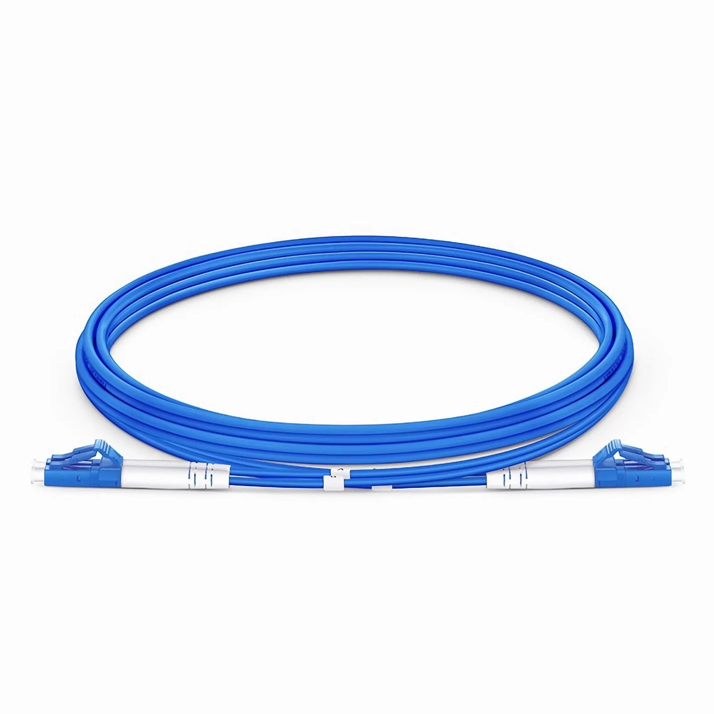 3m (10ft) Armored Fiber Patch Cable, 2 Fibers, LC UPC Duplex to LC UPC Duplex, Single Mode (OS2), LSZH, 3.0mm, Blue