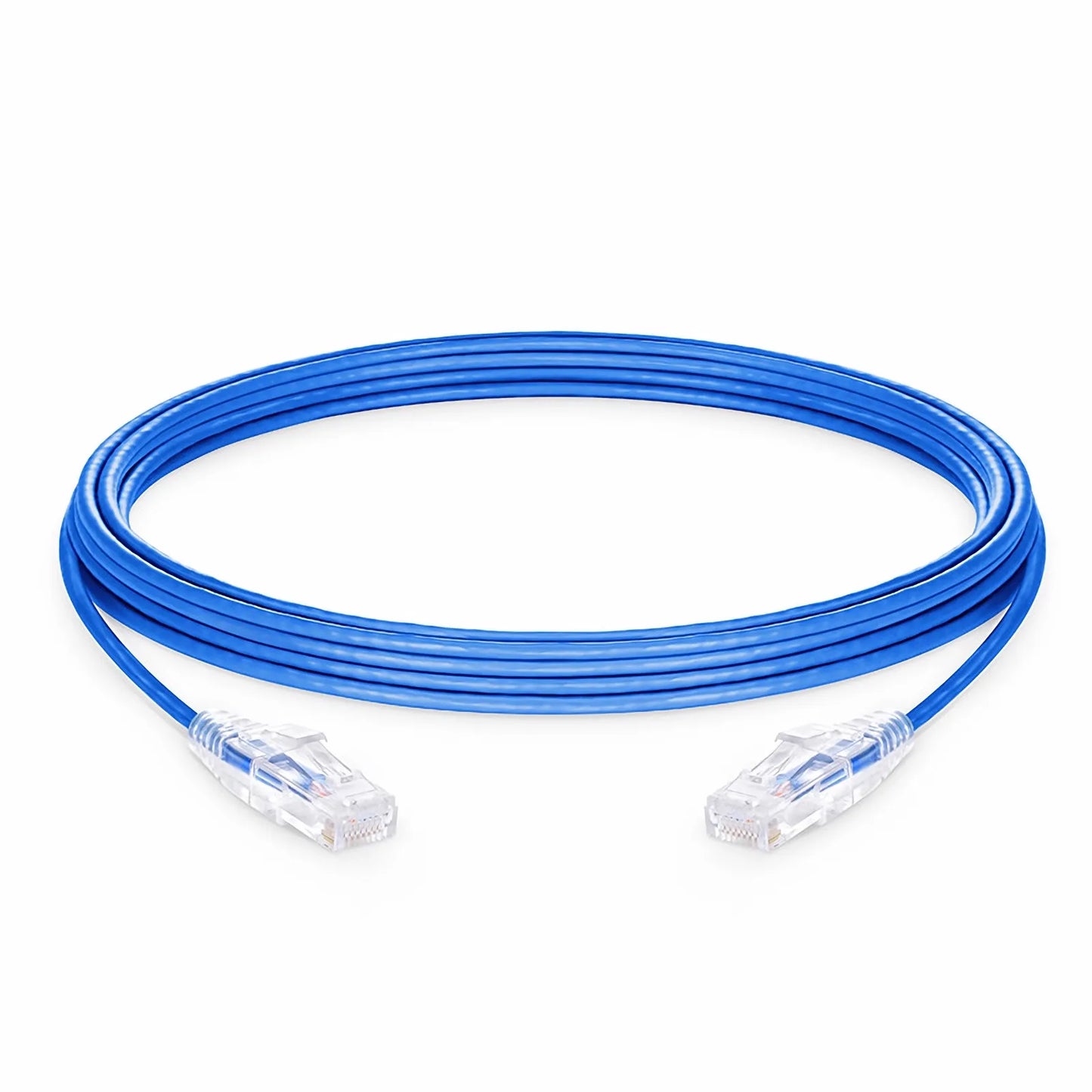 100ft (30.5m) Cat6 28AWG Snagless Unshielded (U/UTP) PVC CM Small Diameter High-Flex Ethernet Network Patch Cable, Blue