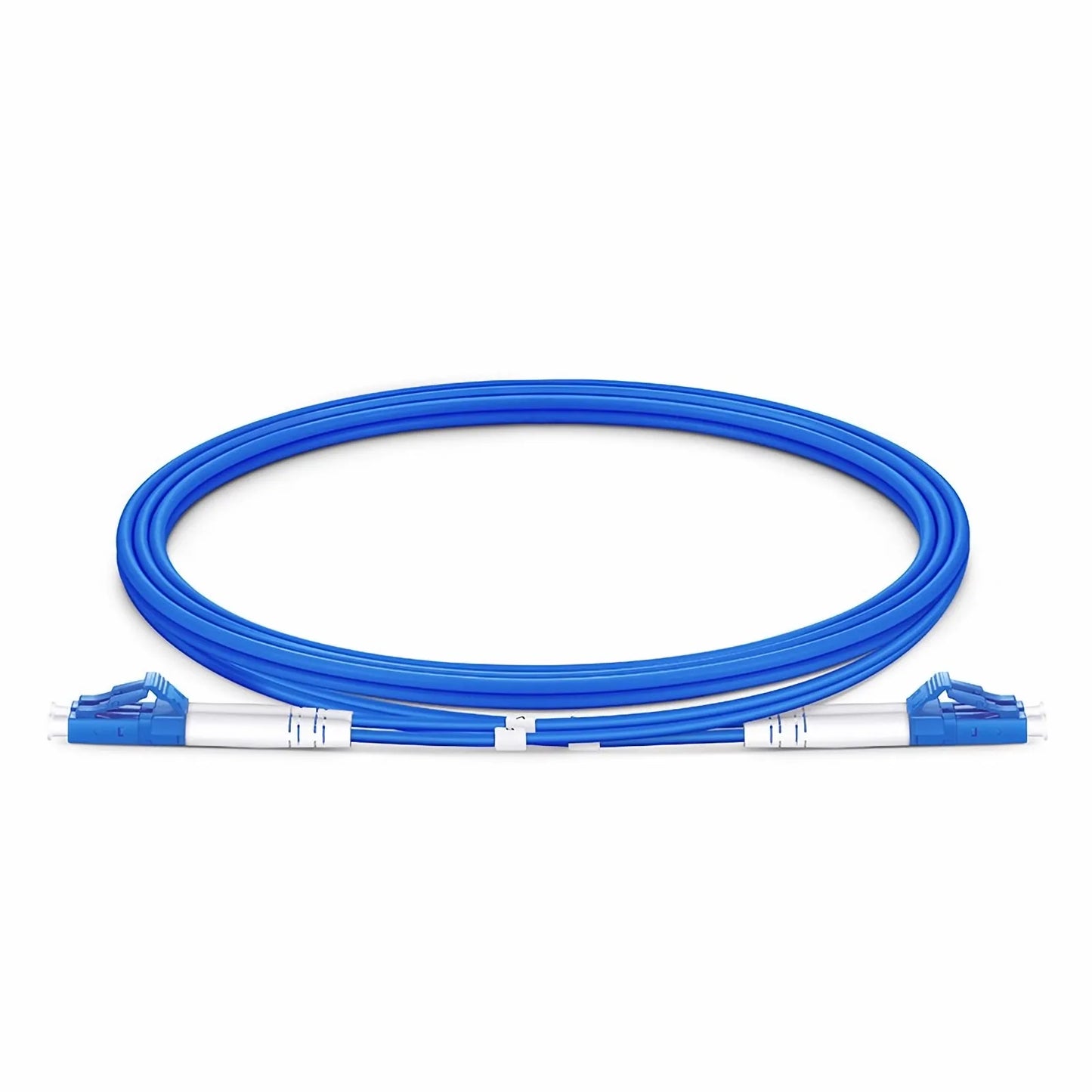 1m (3ft) Armored Fiber Patch Cable, 2 Fibers, LC UPC Duplex to LC UPC Duplex, Single Mode (OS2), LSZH, 3.0mm, Blue