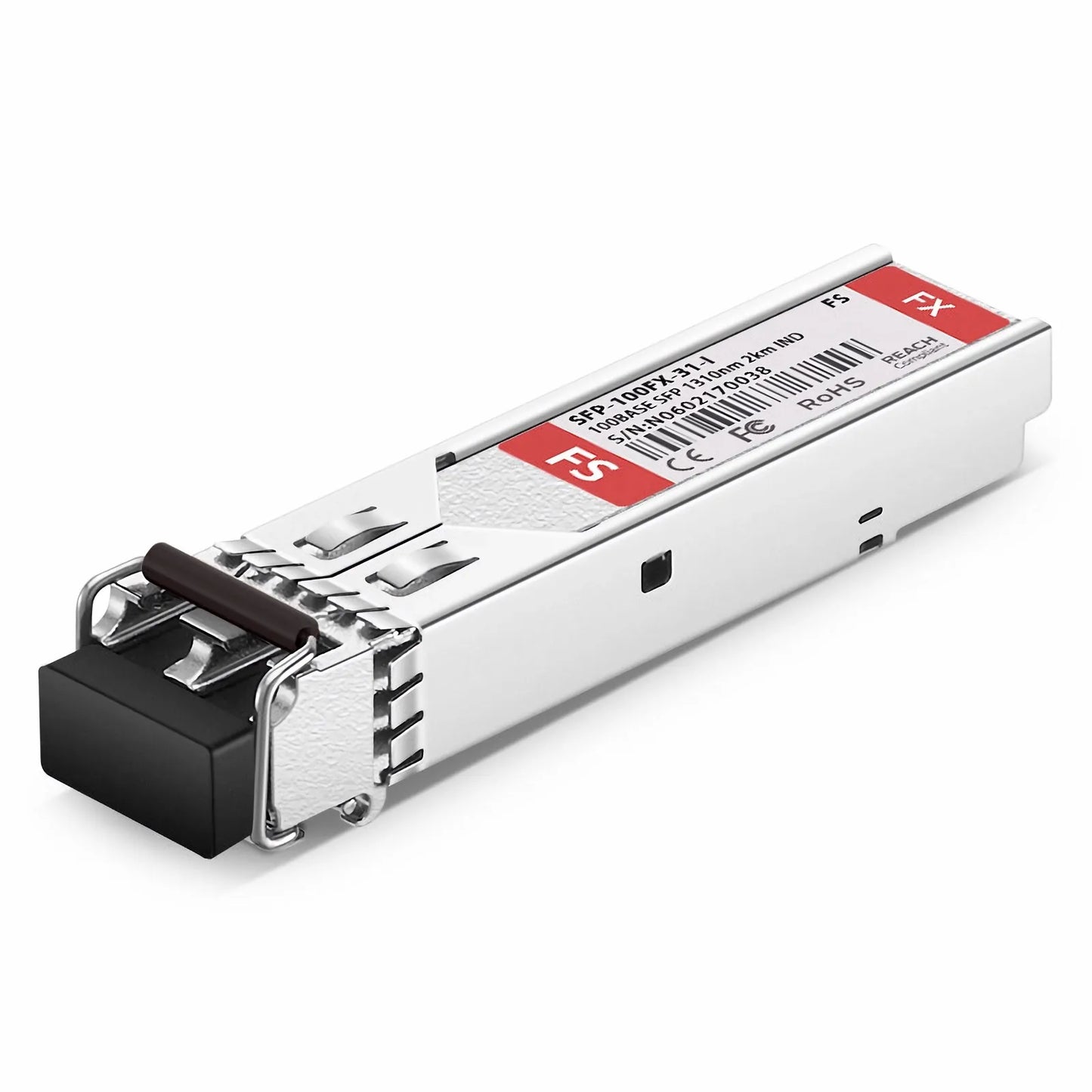 100BASE-FX SFP 1310nm 2km DOM Duplex LC MMF Optical Transceiver Module for FS Switches (Industrial)