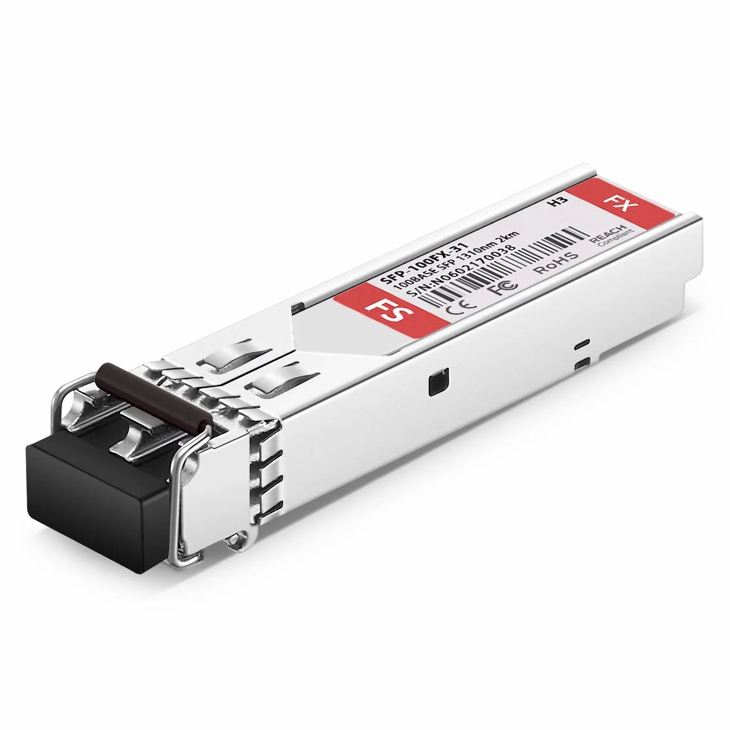 H3C SFP-FE-SX-MM1310-A Compatible 100BASE-FX SFP 1310nm 2km DOM Duplex LC MMF Optical Transceiver Module