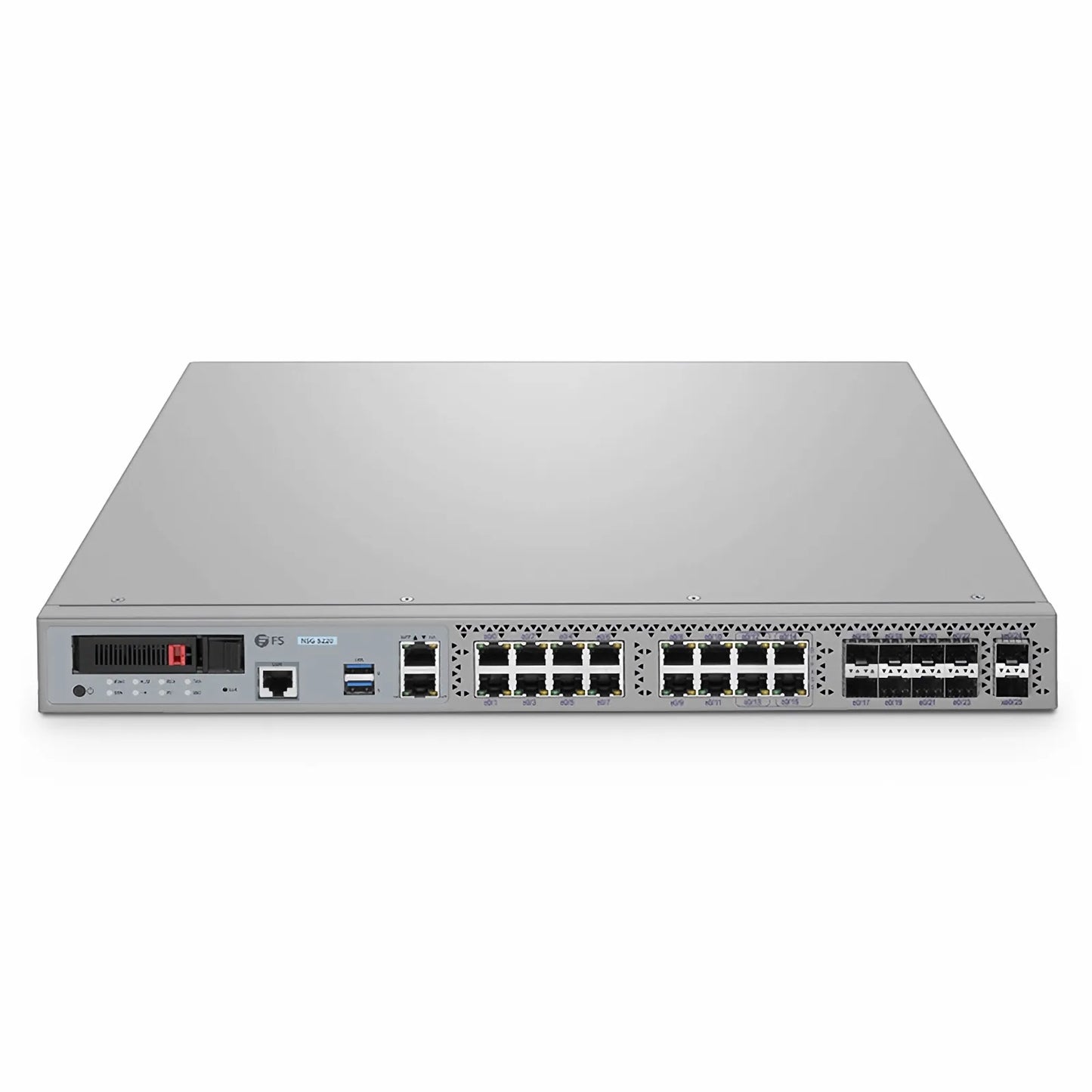 NSG-5220 Next-Generation Firewall, 16 x 1Gb RJ45, 8 × 1Gb SFP, 2× 10Gb SFP+, with 1 Year License Default, License Renewal and Subscription Service Options Available