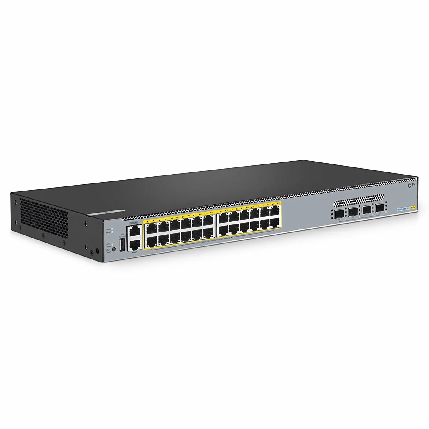 S5860-24MG-U, 24-Port Ethernet L3 PoE++ Switch, 24 x 5GBASE-T/Multi-Gigabit Ports, with 4 x 25Gb SFP28 Uplinks, PicOS®, Support MLAG & Perpetual PoE, Broadcom Chip