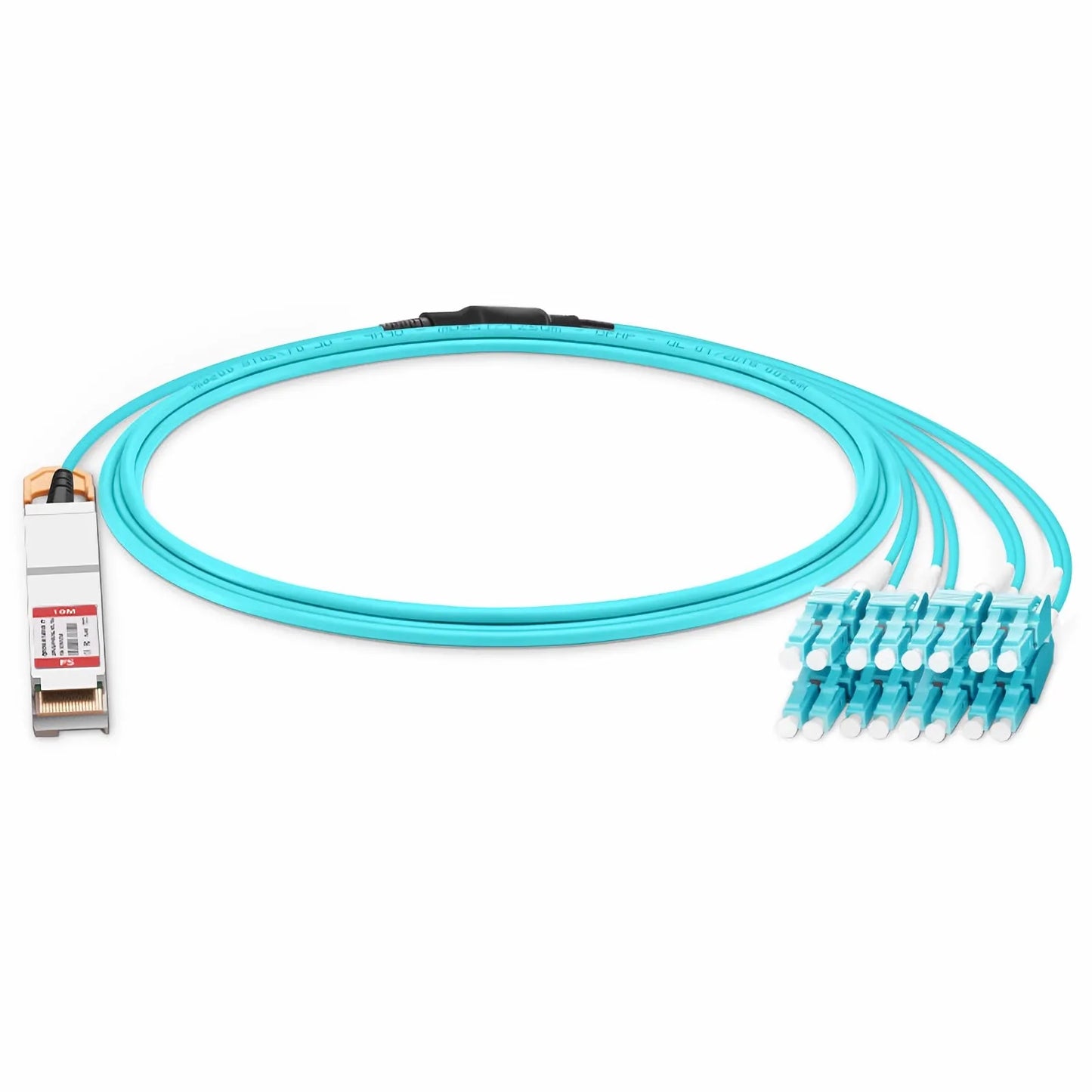 10m (33ft) Generic Compatible 200G QSFP-DD 8 x 25G NRZ to 8 x 25G LC Duplex Active Optical Breakout Cable