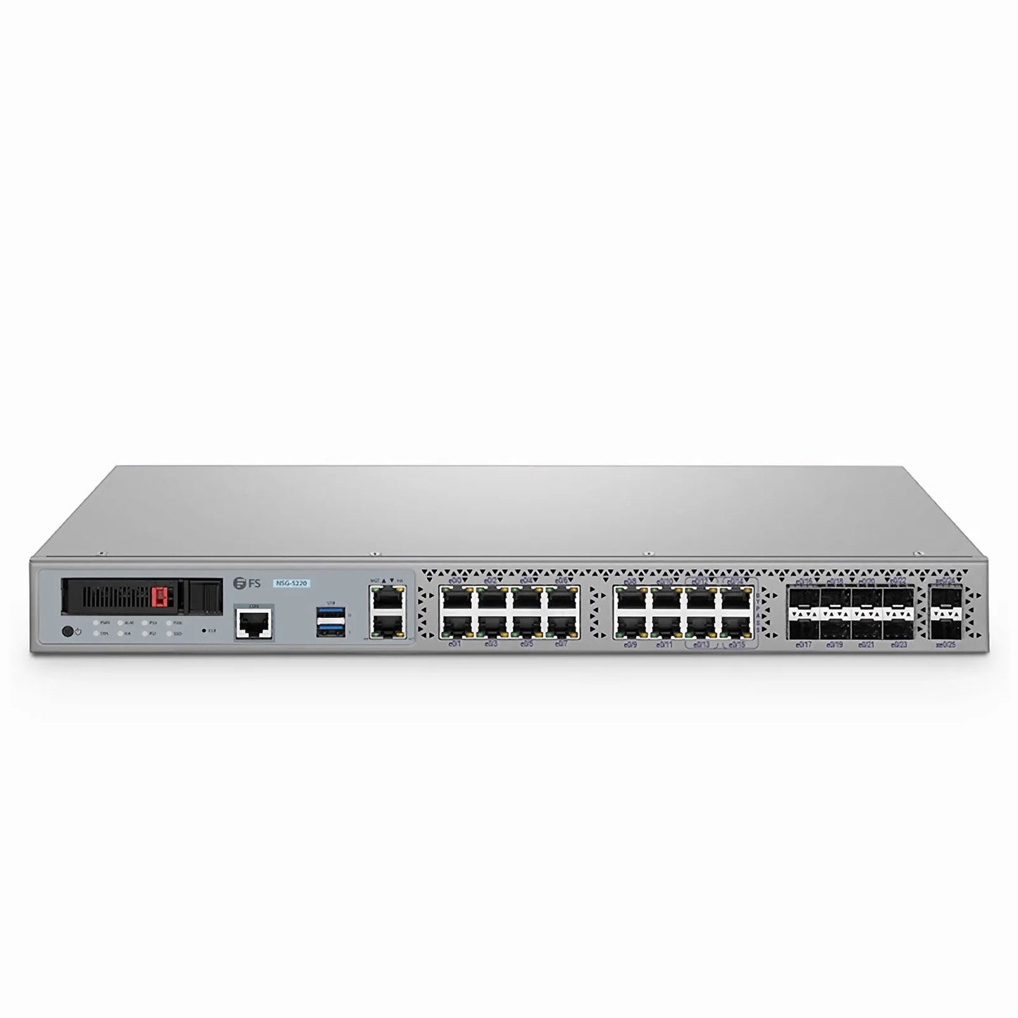 NSG-5220 Next-Generation Firewall, 16 x 1Gb RJ45, 8 × 1Gb SFP, 2× 10Gb SFP+, with 1 Year License Default, License Renewal and Subscription Service Options Available
