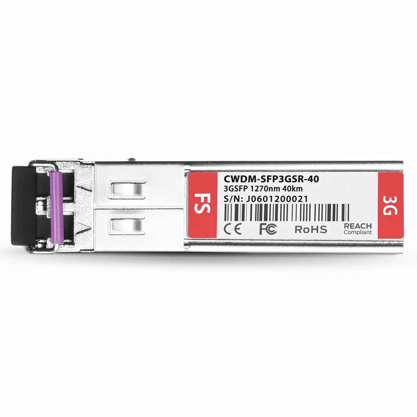 3Gb/s MSA CWDM SFP 40km DOM Duplex LC SMF Single Receiver Video Pathological Patterns Optical Transceiver Module for SD/HD/3G-SDI