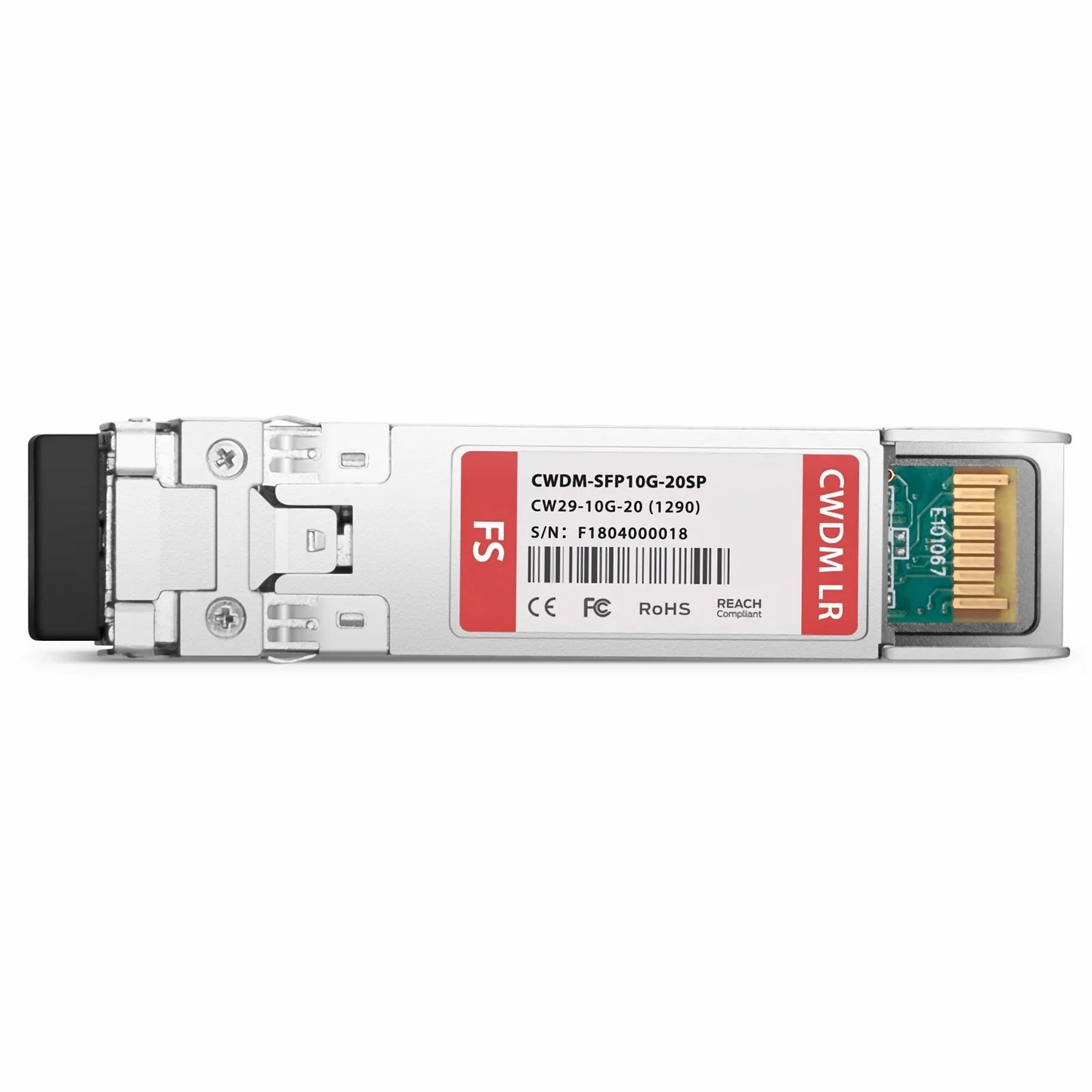 Cisco CWDM-SFP10G-1290-20 Compatible SFP+ 10G CWDM 1290nm 20km DOM Duplex LC/UPC SMF Optical Transceiver Module for Transmission