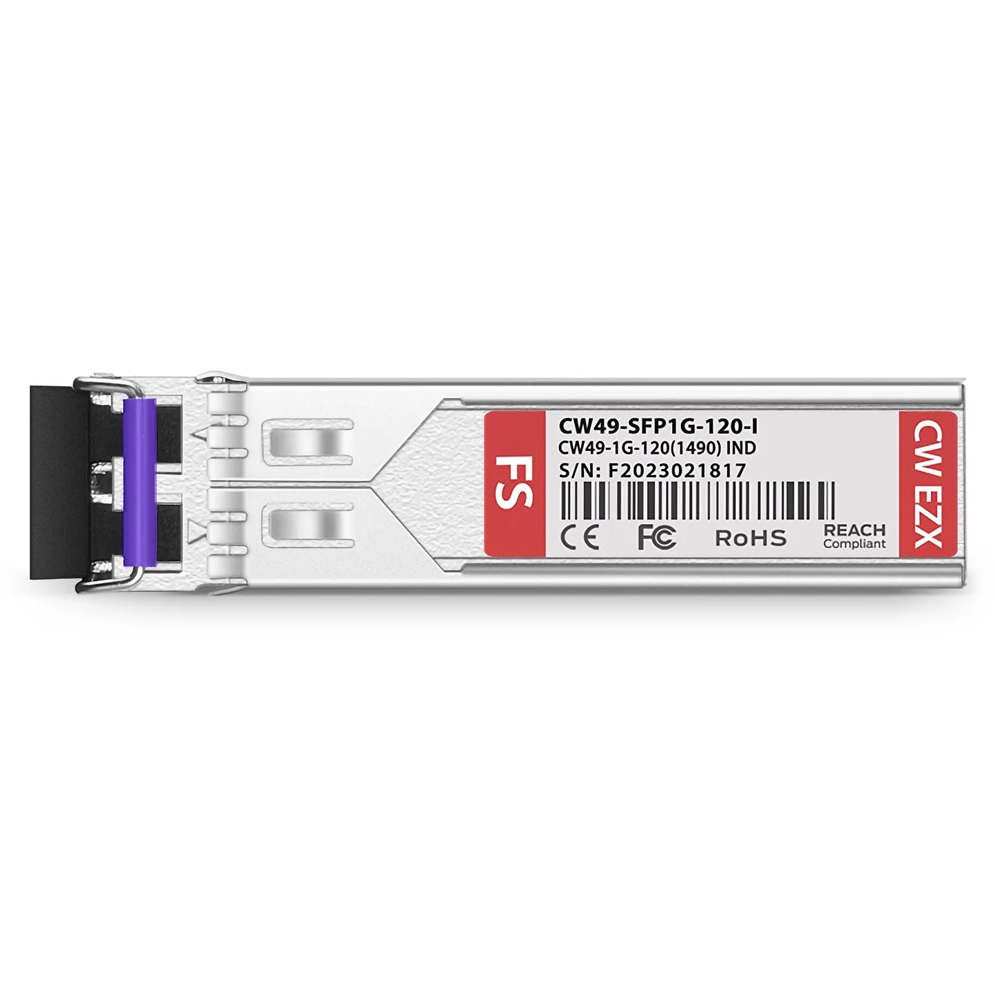 Cisco Compatible SFP 1000BASE-CWDM 1490nm 120km DOM Duplex LC/UPC SMF Optical Transceiver Module for Transmission (Industrial)