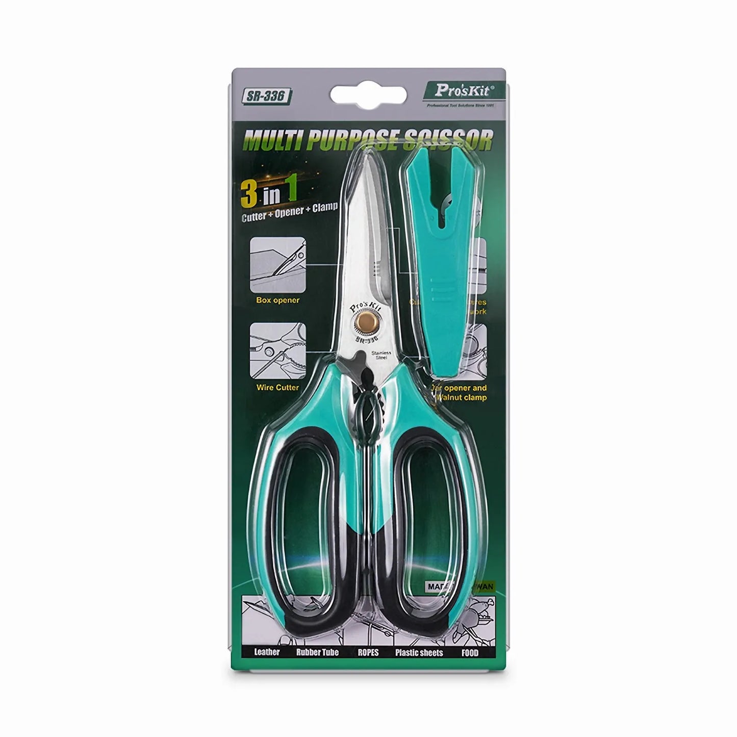 Pro'sKit® Fiber Optic 3 in 1 Scissor SR-336