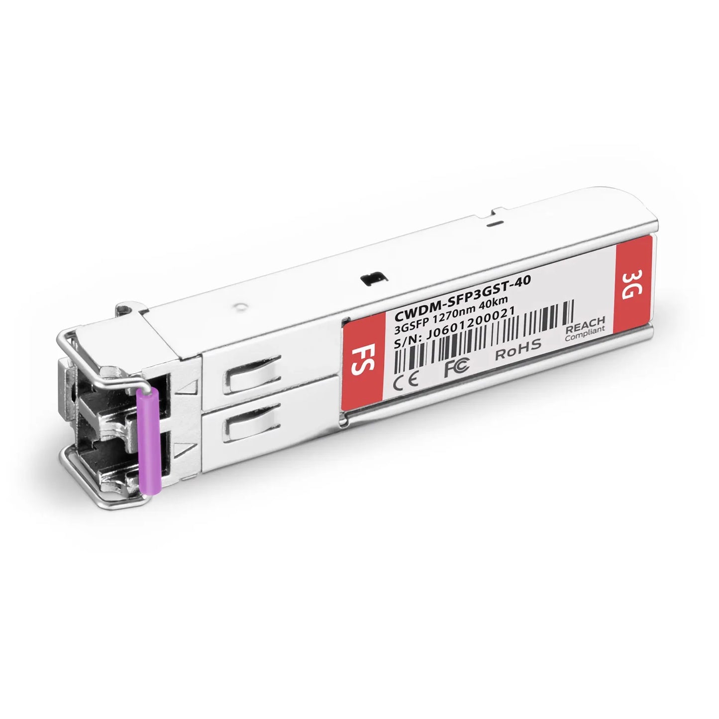 3Gb/s MSA CWDM SFP 40km DOM Duplex LC SMF Single Transmitter Video Pathological Patterns Optical Transceiver Module for SD/HD/3G-SDI