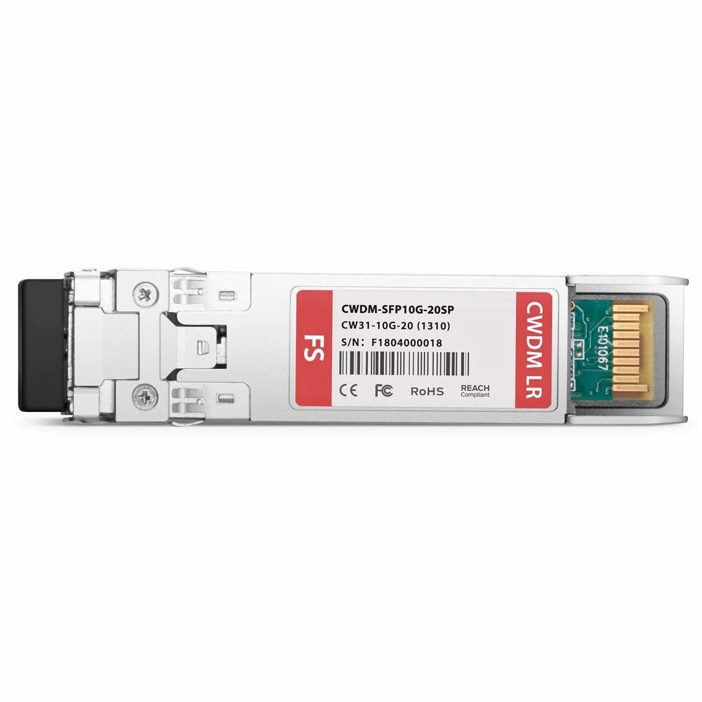Cisco CWDM-SFP10G-1310-20 Compatible SFP+ 10G CWDM 1310nm 20km DOM Duplex LC/UPC SMF Optical Transceiver Module for Transmission