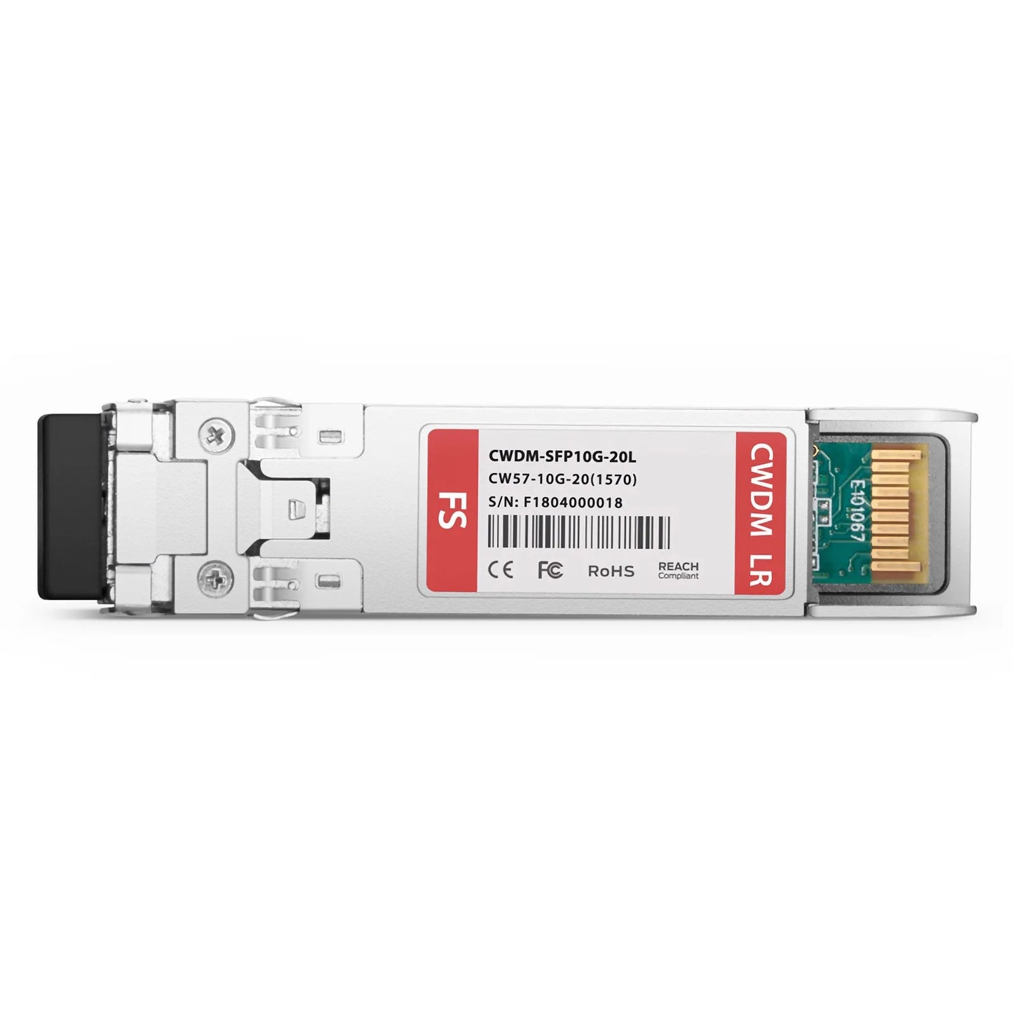 Cisco CWDM-SFP10G-1570-20 Compatible SFP+ 10G CWDM 1570nm 20km DOM Duplex LC/UPC SMF Optical Transceiver Module for Transmission