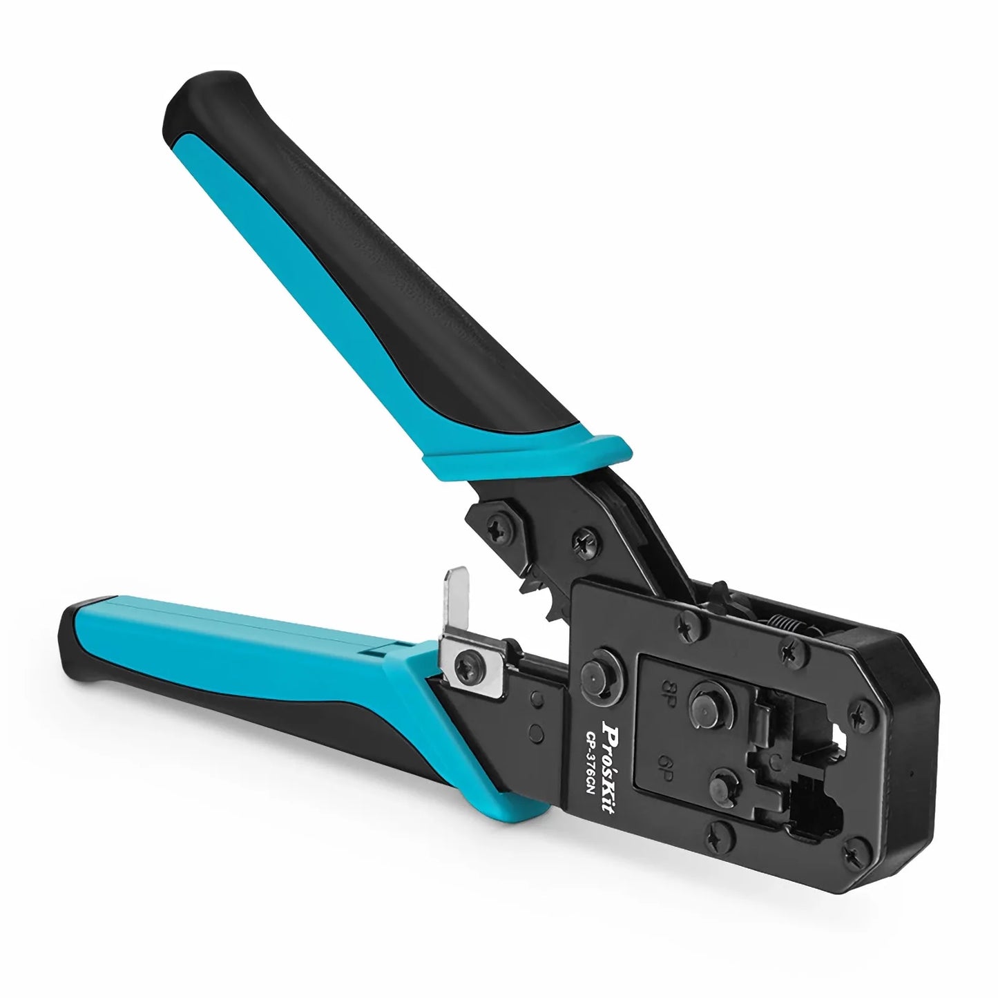 Pro'sKit® All-in-one Modular Tool, Wire Stripper Cutter Crimper for 6P/8P Modular Plugs with Safety Baffle
