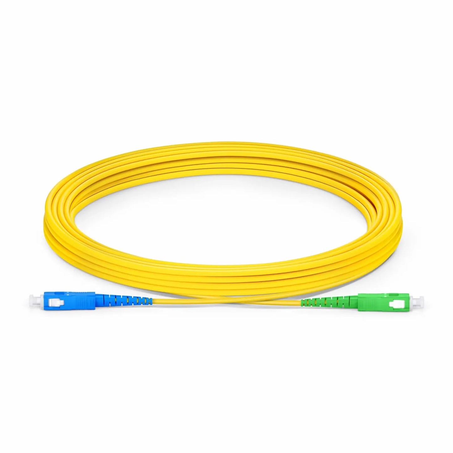 7m (23ft) Fiber Patch Cable, 1 Fiber, SC UPC Simplex to SC APC Simplex, Single Mode (OS2), Riser (OFNR), 2.0mm, Tight-Buffered, Yellow