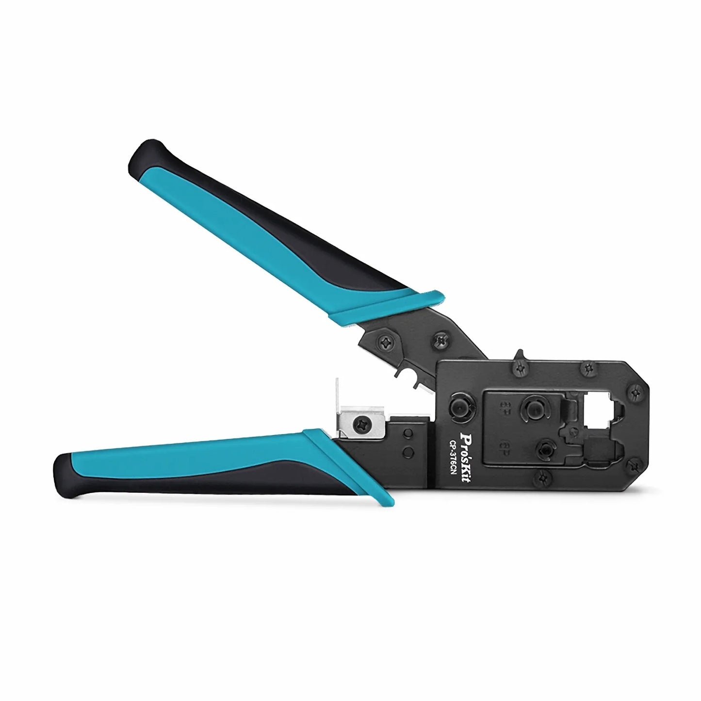 Pro'sKit® All-in-one Modular Tool, Wire Stripper Cutter Crimper for 6P/8P Modular Plugs with Safety Baffle