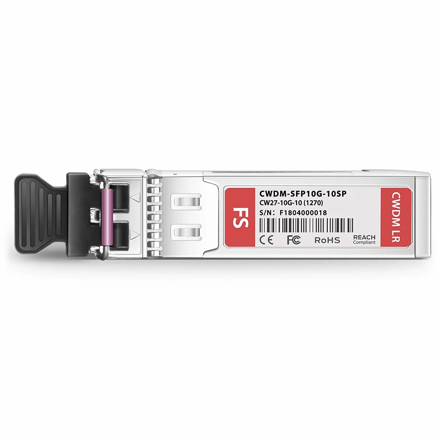 Cisco CWDM-SFP10G-1270-10 Compatible SFP+ 10G CWDM 1270nm 10km DOM Duplex LC/UPC SMF Optical Transceiver Module for Transmission