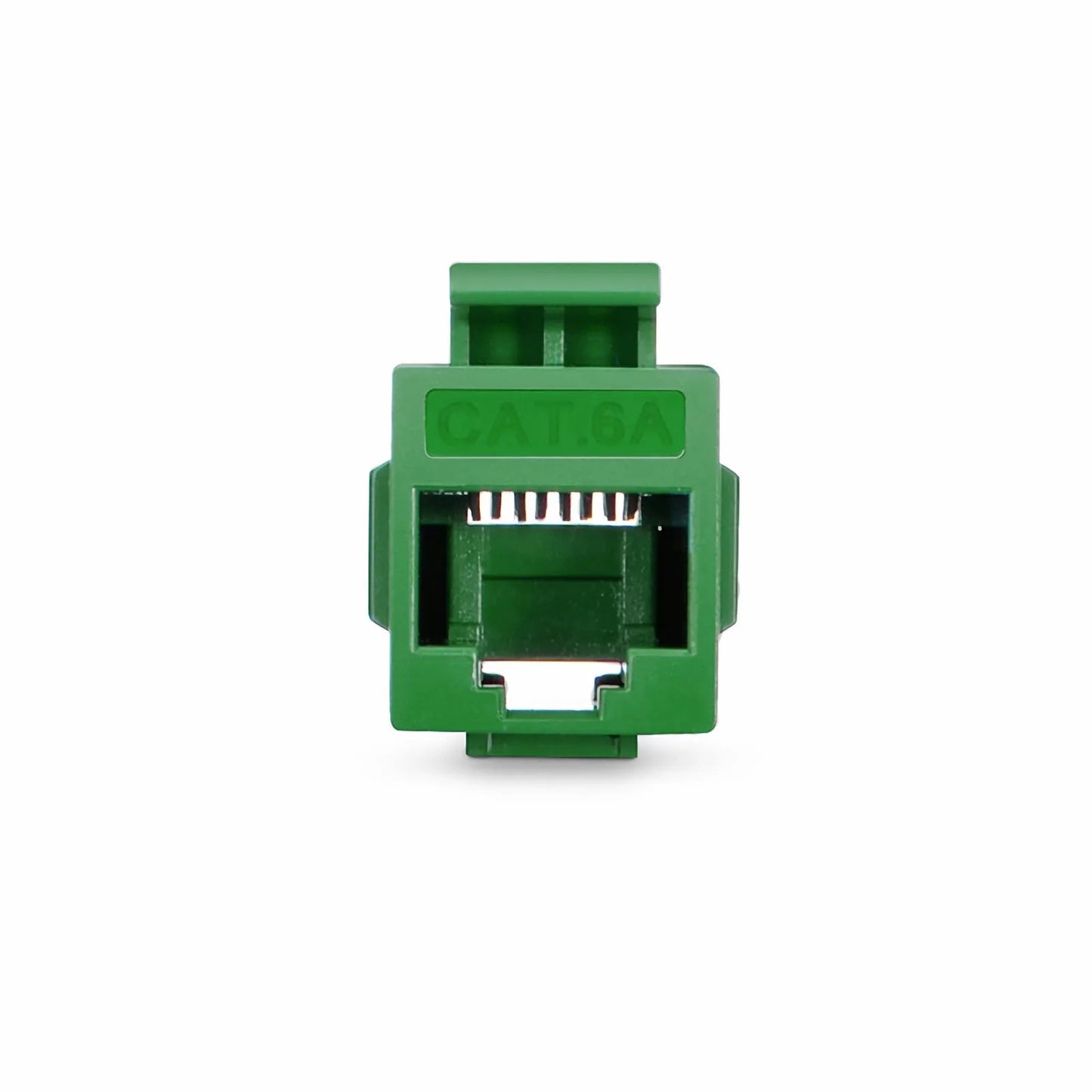 Cat6a Keystone RJ45 Coupler, Unshielded, Female to Female Insert Inline Coupler - Green