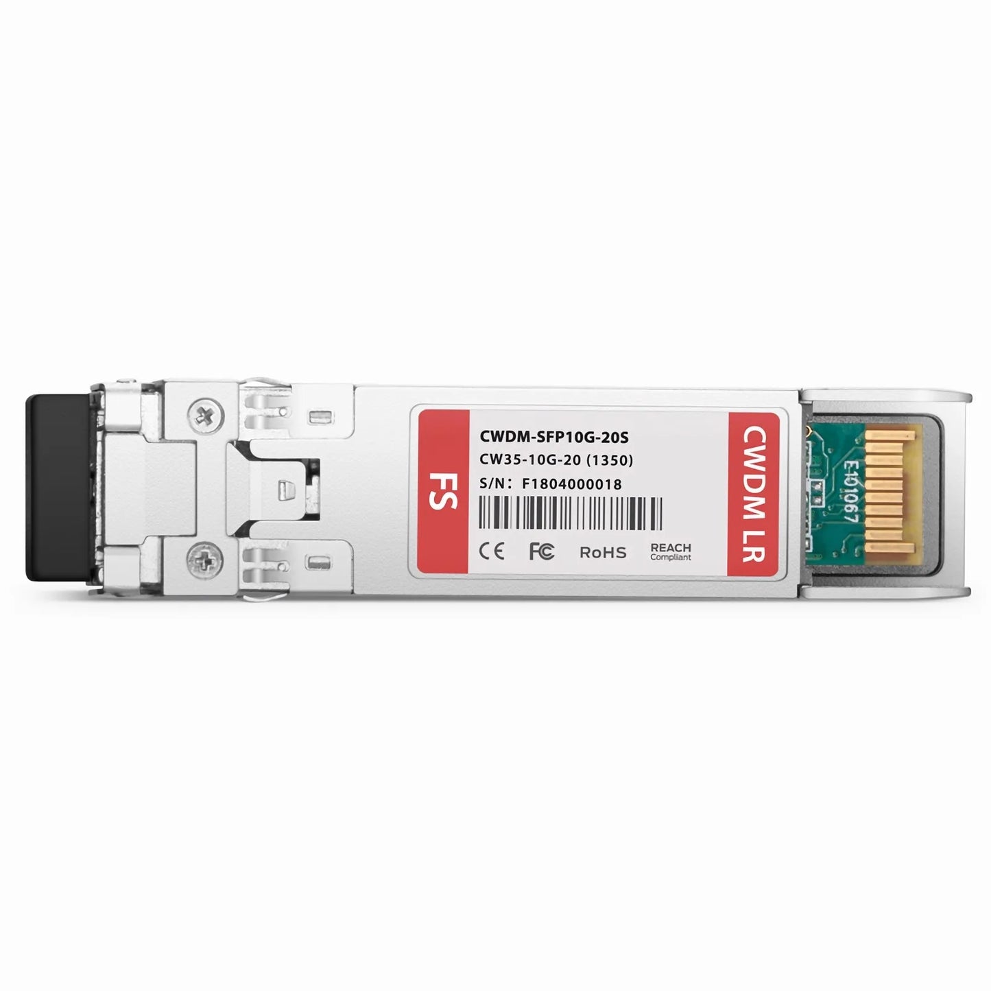 Cisco CWDM-SFP10G-1350-20 Compatible SFP+ 10G CWDM 1350nm 20km DOM Duplex LC/UPC SMF Optical Transceiver Module for Transmission