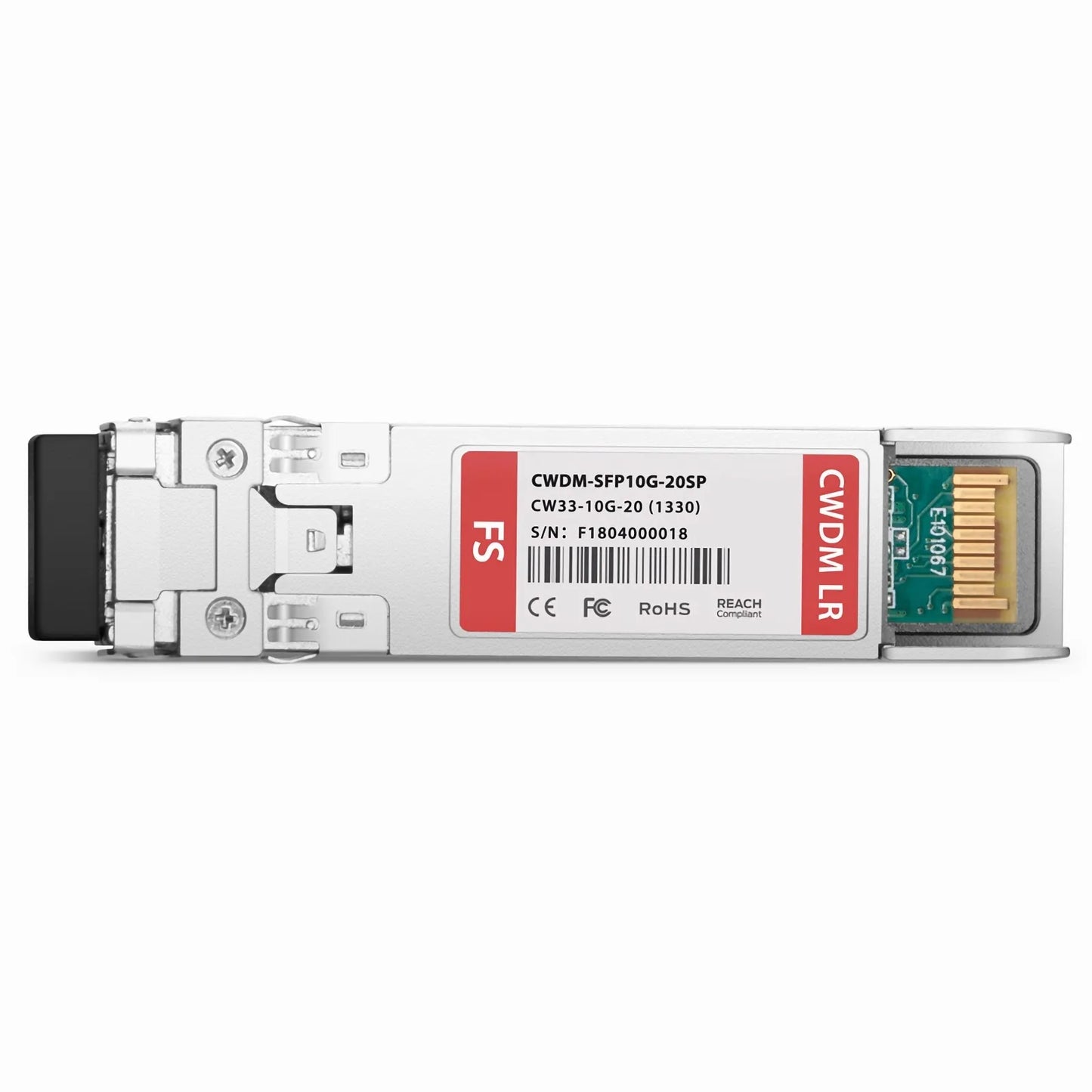 Cisco CWDM-SFP10G-1330-20 Compatible SFP+ 10G CWDM 1330nm 20km DOM Duplex LC/UPC SMF Optical Transceiver Module for Transmission