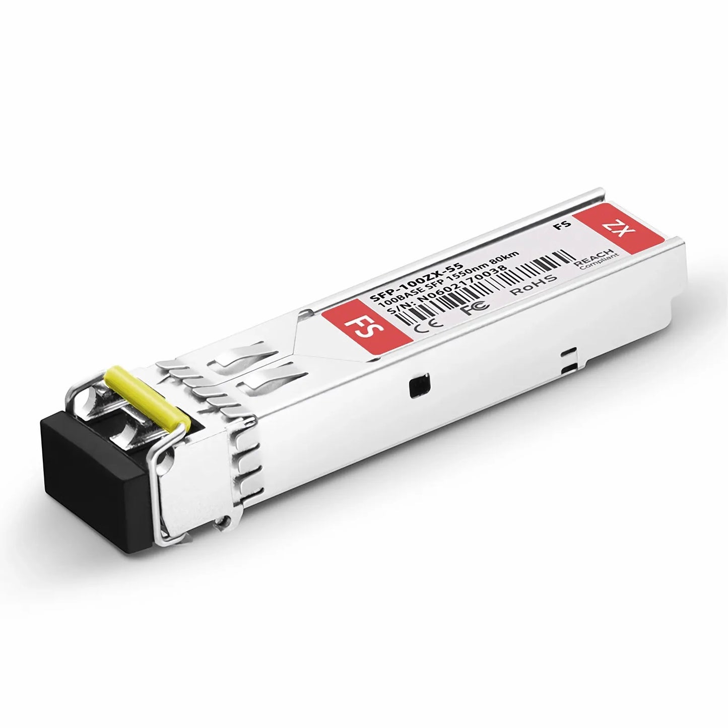 100BASE-ZX SFP 1550nm 80km DOM Duplex LC SMF Optical Transceiver Module for FS Switches