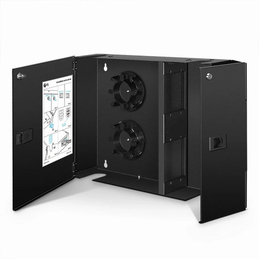 FHD™ Wall Mount Enclosure Unloaded, 4 Ports, Holds up to 4 x FHD™ Cassettes or Panels, 4 x Splice Trays, 96 Fibers (LC)