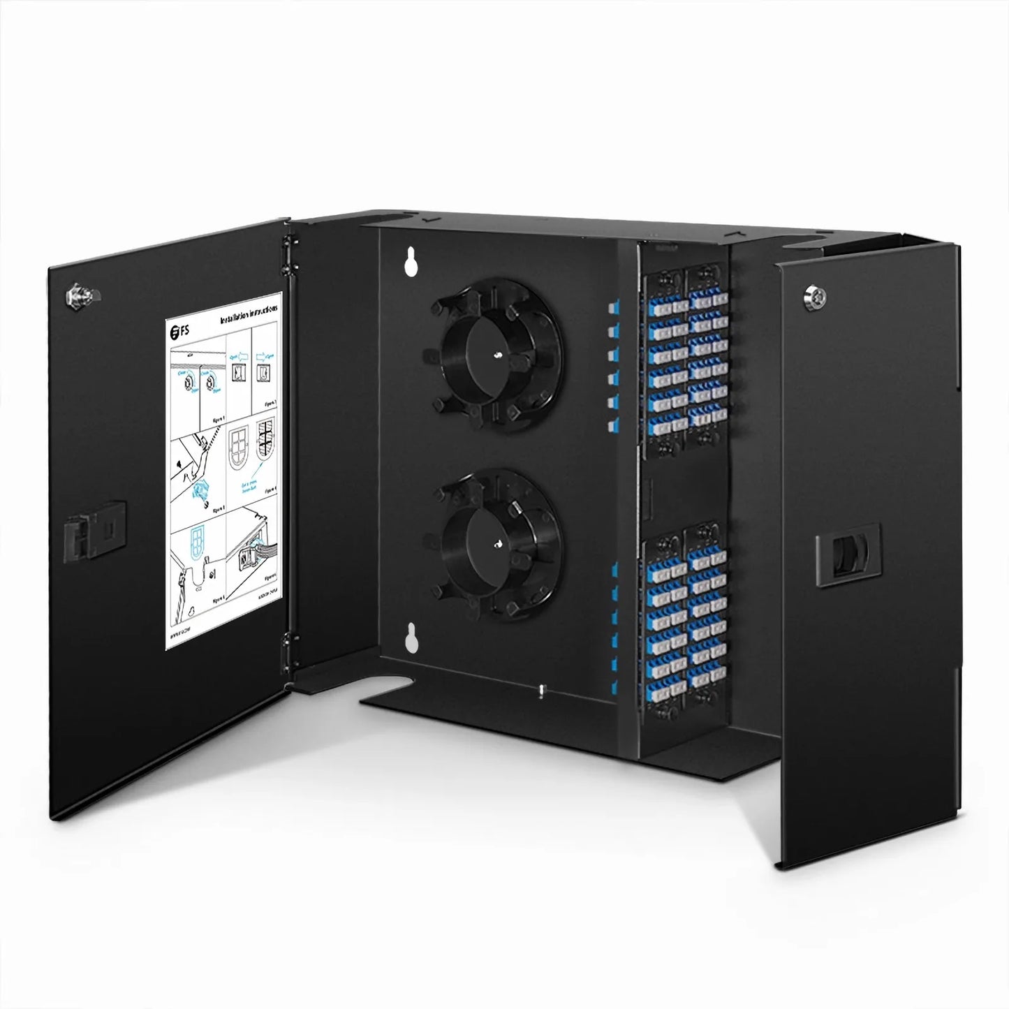 FHD™ Wall Mount Enclosure Unloaded, 4 Ports, Holds up to 4 x FHD™ Cassettes or Panels, 4 x Splice Trays, 96 Fibers (LC)
