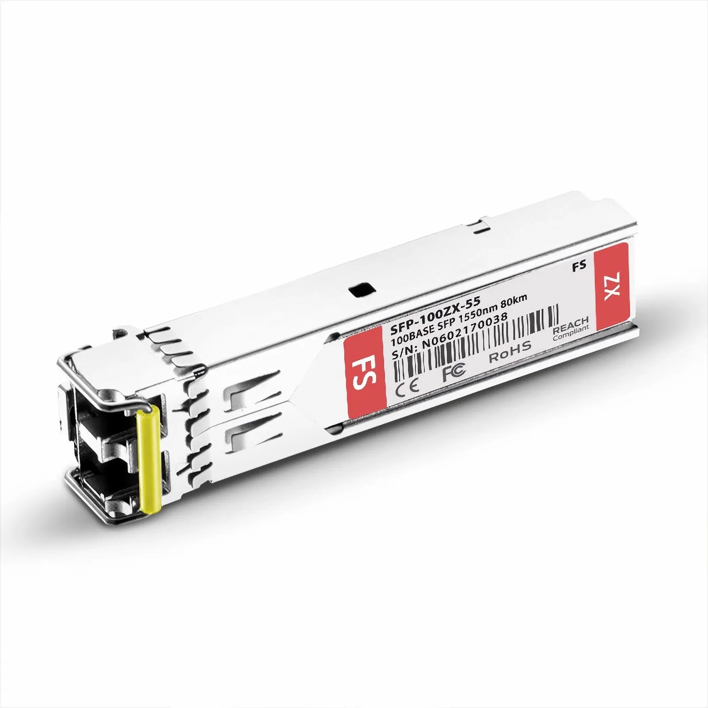 100BASE-ZX SFP 1550nm 80km DOM Duplex LC SMF Optical Transceiver Module for FS Switches