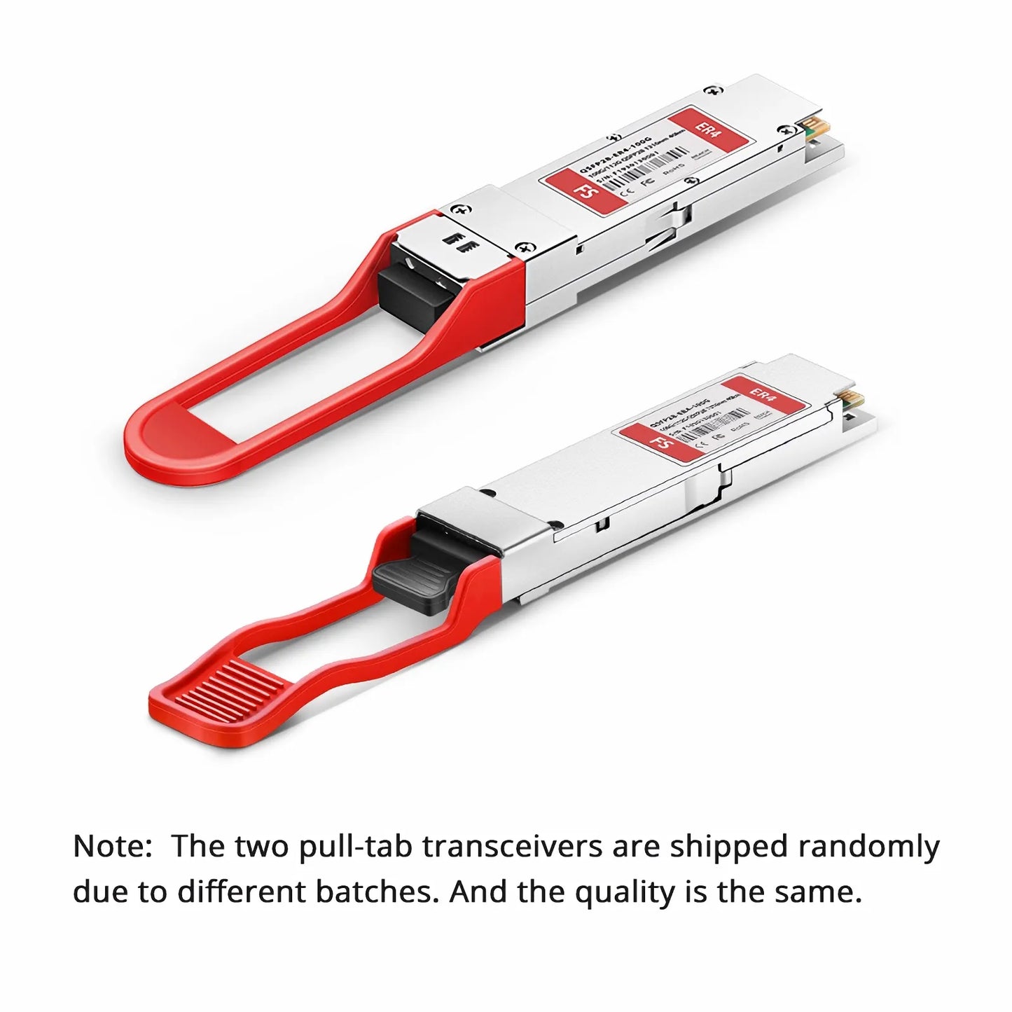 100GBASE-ER4 and 112G OTU4 QSFP28 Dual Rate 4 x 25G NRZ 1310nm 40km DOM Duplex LC/UPC SMF Optical Transceiver Module for FS Switches