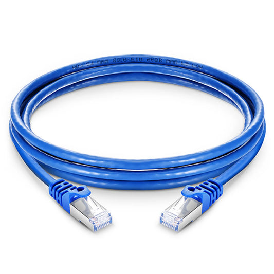 16ft (4.9m) Cat6a 26AWG Snagless Shielded (S/FTP) PVC CM Ethernet Network Patch Cable, Blue