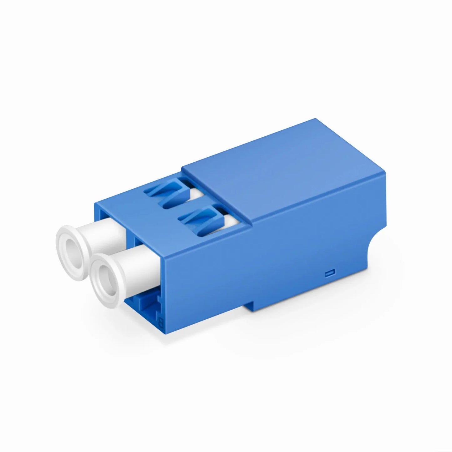 LC/UPC to LC/UPC Duplex OS2 Single Mode Shuttered Fiber Optic Adapter/Coupler without Flange