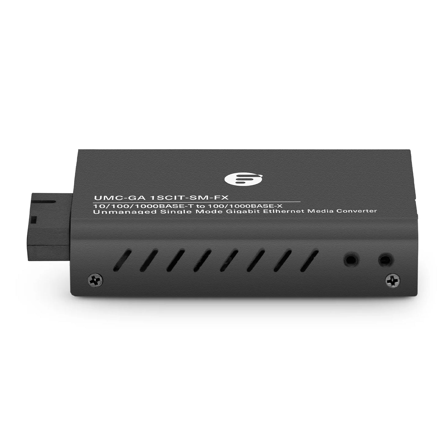 Mini Unmanaged 1x 10/100/1000Base-T RJ45 to 1x 100/1000Base-X Single Mode SC 1310/1550nm 20km Gigabit Ethernet Media Converter, European Plug Standard