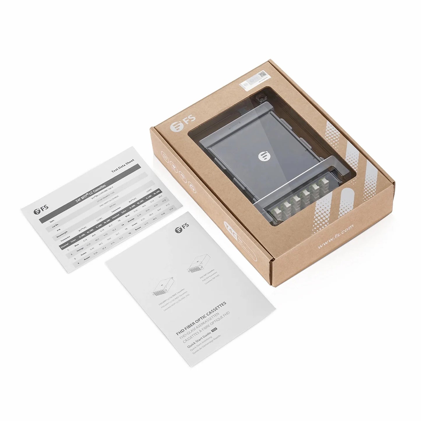 FHD™ MTP®-LC Cassette, OM5 Multimode, Type AF, 24 Fibers, MTP®-24 (Male) to 12 x LC Duplex, 0.35dB Max.