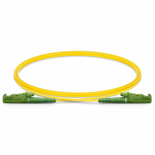 1m (3ft) Fiber Patch Cable, 1 Fiber, LSH APC Simplex to LSH APC Simplex, Single Mode (OS2), LSZH, 2.0mm, Tight-Buffered, Yellow