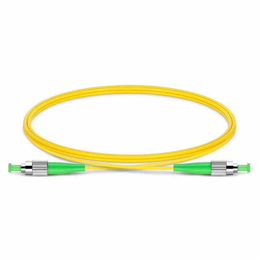 1m (3ft) Fiber Patch Cable, 1 Fiber, FC APC Simplex to FC APC Simplex, Single Mode (OS2), Riser (OFNR), 2.0mm, Tight-Buffered, Yellow