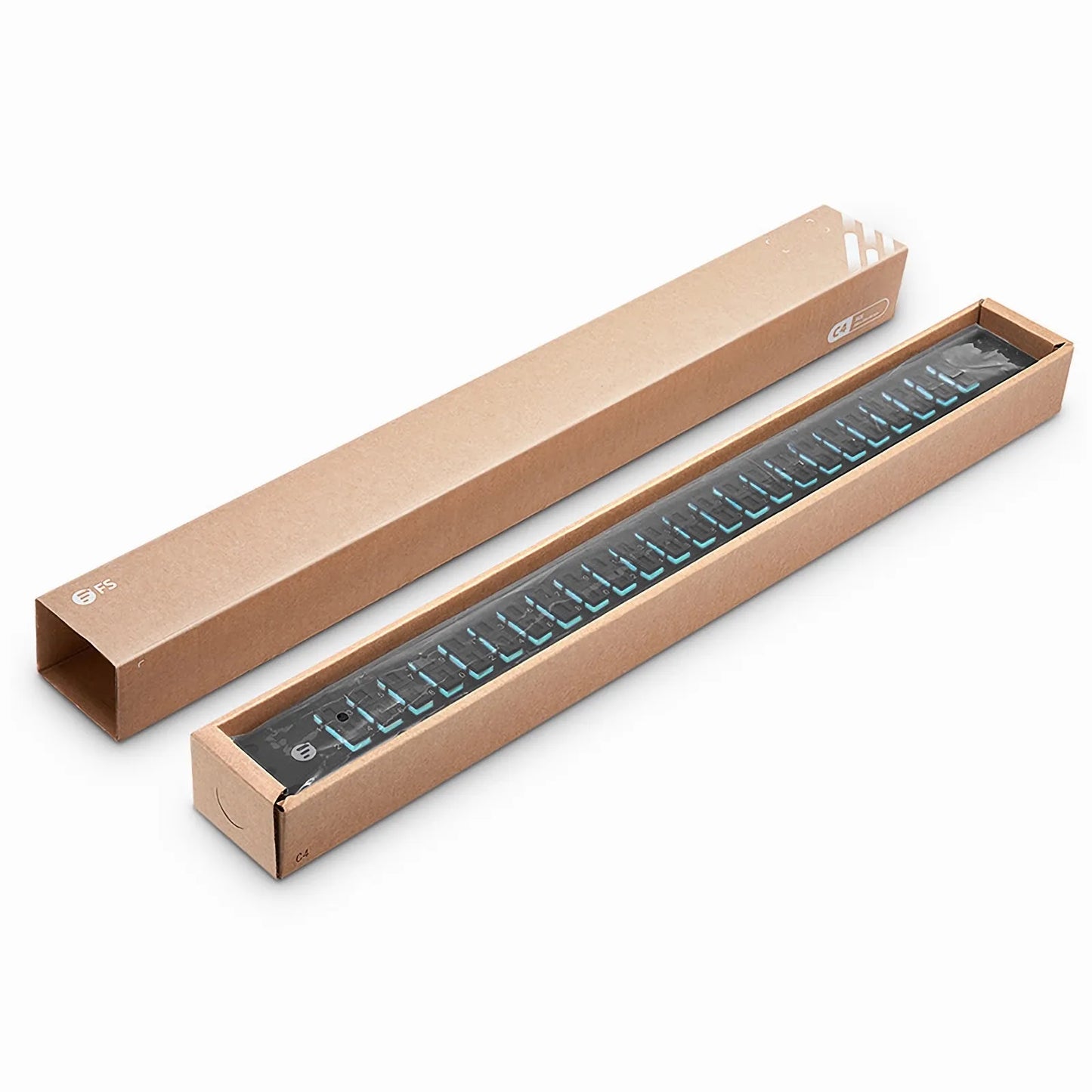 FHU™ 1U 19'' Fiber Adapter Panel, 48 Fibers OM4 Multimode, 24 x SC UPC Duplex (Aqua) Adapter, Ceramic Sleeve