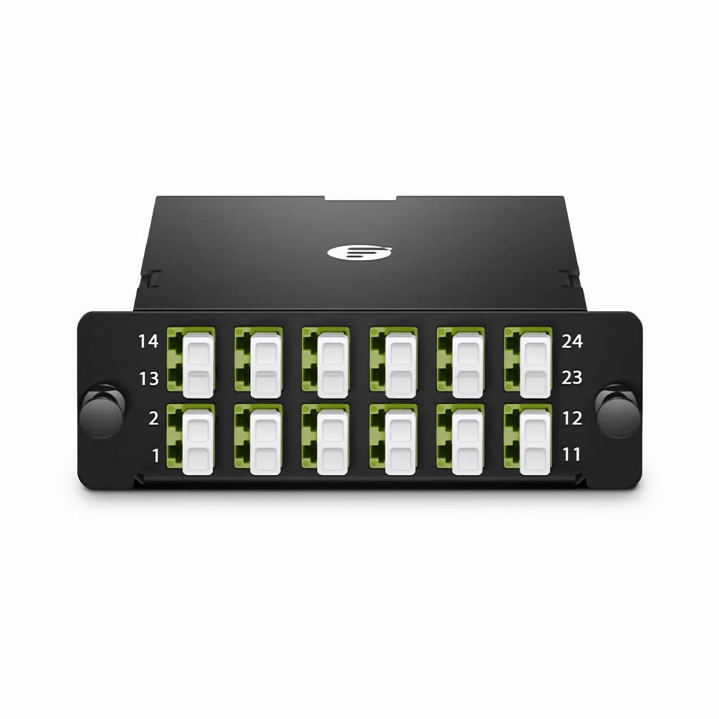FHD™ MTP®-LC Cassette, OM5 Multimode, Type A, 24 Fibers, MTP®-24 (Male) to 12 x LC Duplex, 0.35dB Max.