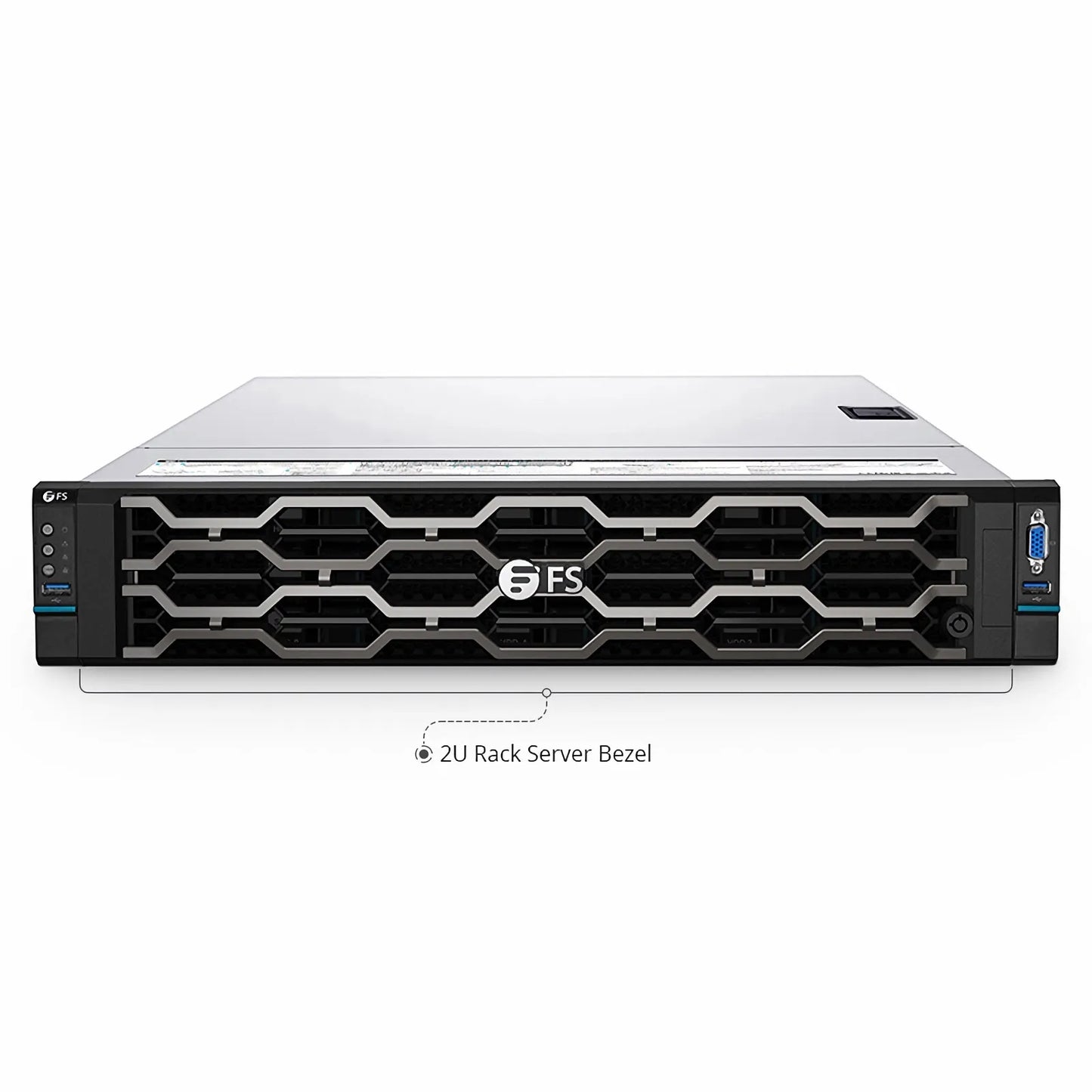 RS5230, 2U Rack Server, 2 x Intel® Xeon® Scalable Processors, 4 x 16GB of Memory, 4 x 3.5' Hot-swap SATA Drive Bays, 2 x RJ45 1GbE Ports, 550W Redundant