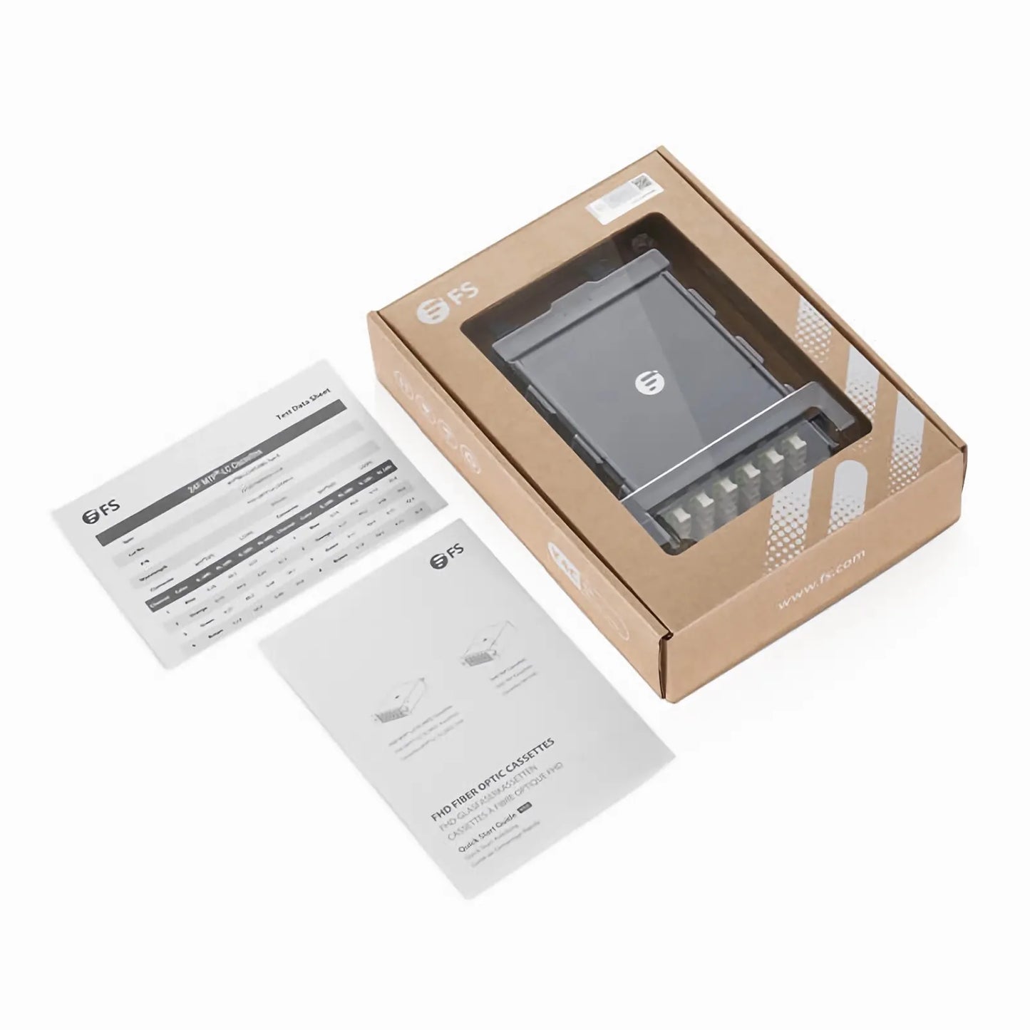 FHD™ MTP®-LC Cassette, OM5 Multimode, Type A, 24 Fibers, 2 x MTP®-12 (Male) to 12 x LC Duplex, 0.35dB Max.