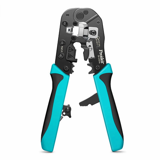 Pro'sKit® All-in-one Modular Tool, Wire Stripper Cutter Crimper for Cat5/5e Cat6/6a Cat7 Modular Plugs with Dovetail Clip