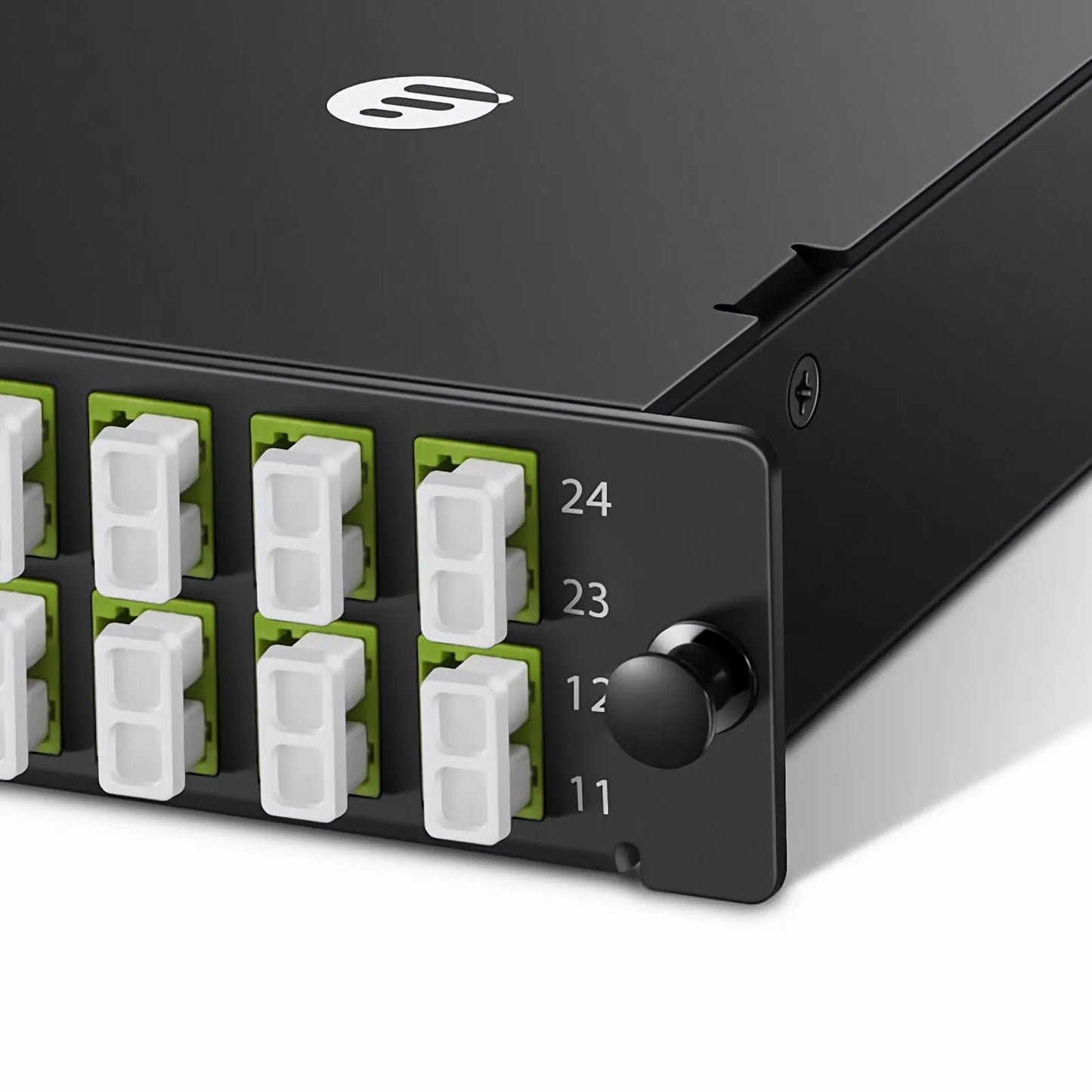 FHD™ MTP®-LC Cassette, OM5 Multimode, Type A, 24 Fibers, MTP®-24 (Male) to 12 x LC Duplex, 0.35dB Max.