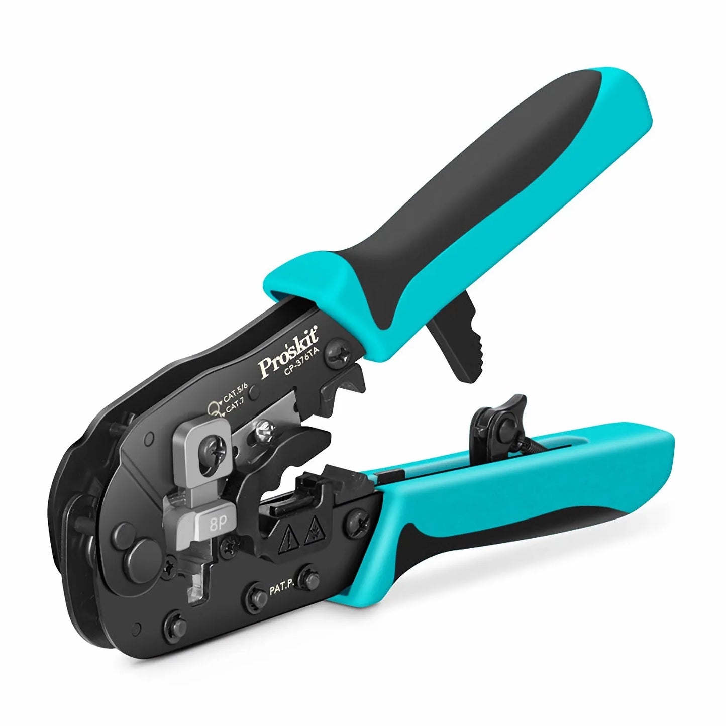 Pro'sKit® All-in-one Modular Tool, Wire Stripper Cutter Crimper for Cat5/5e Cat6/6a Cat7 Modular Plugs with Dovetail Clip