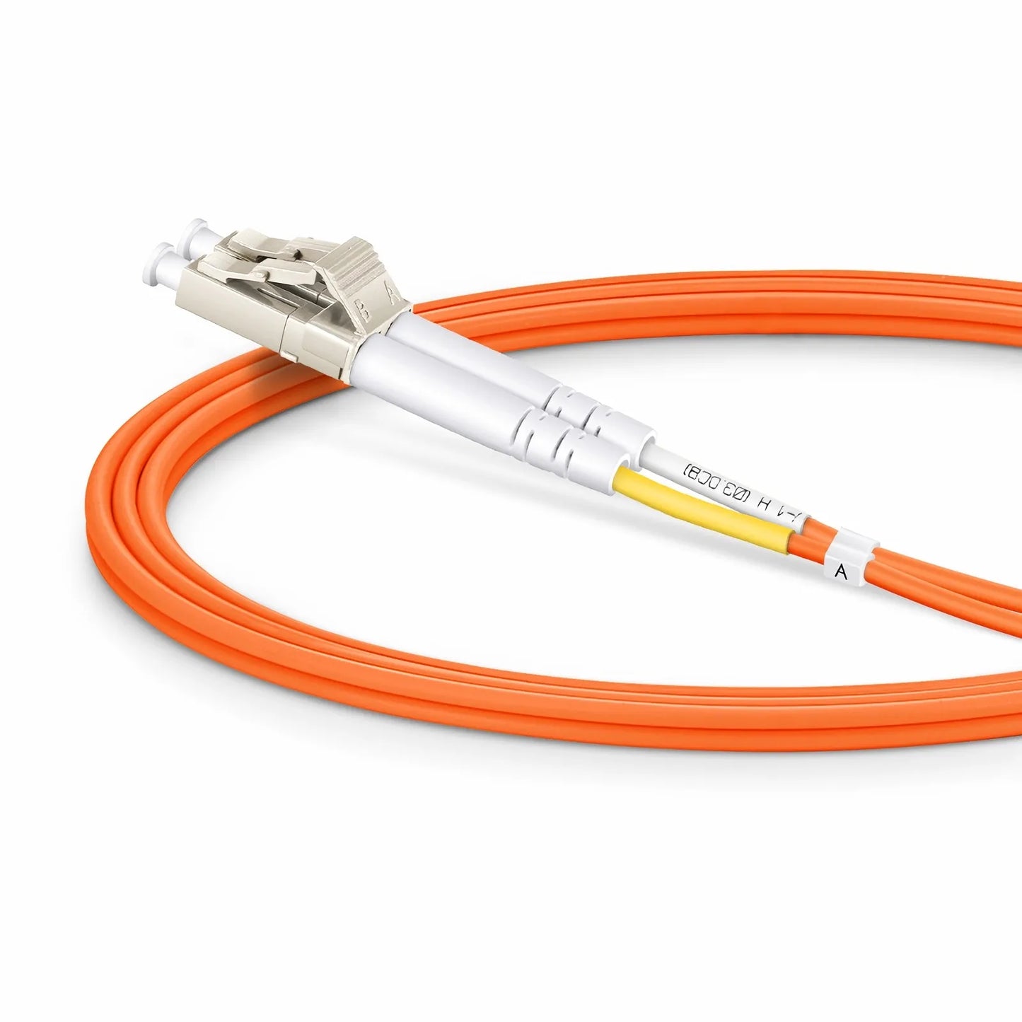 1m (3ft) Fiber Patch Cable, 2 Fibers, LC UPC Duplex to MTRJ UPC Male Duplex, Multimode (OM2), Riser (OFNR), 1.8mm, Tight-Buffered, Orange