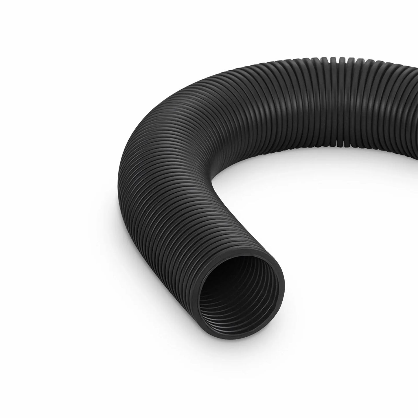 25m (82ft) Black Flame Retardant Polypropylene Convoluted Tubing, 36mm Inside Diameter