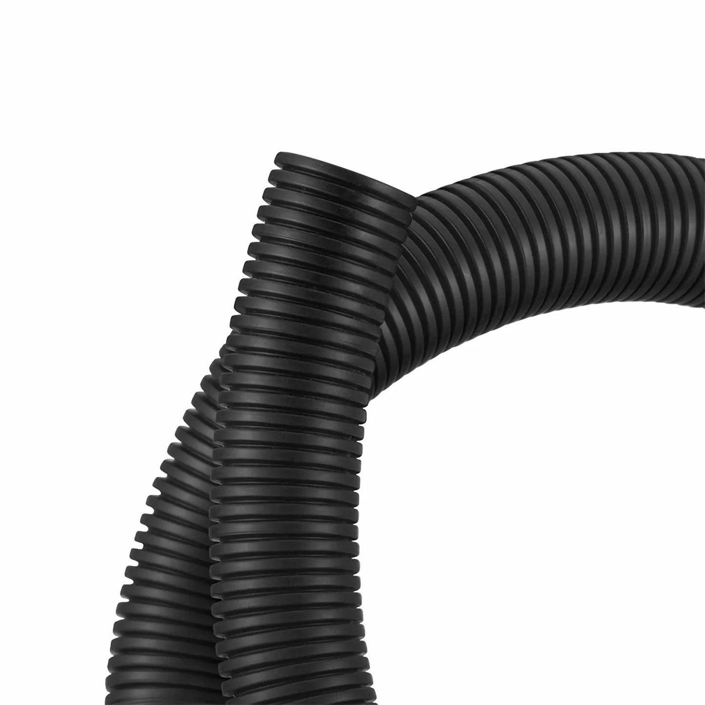 10m (33ft) Black Flame Retardant Polypropylene Convoluted Tubing, 23mm Inside Diameter