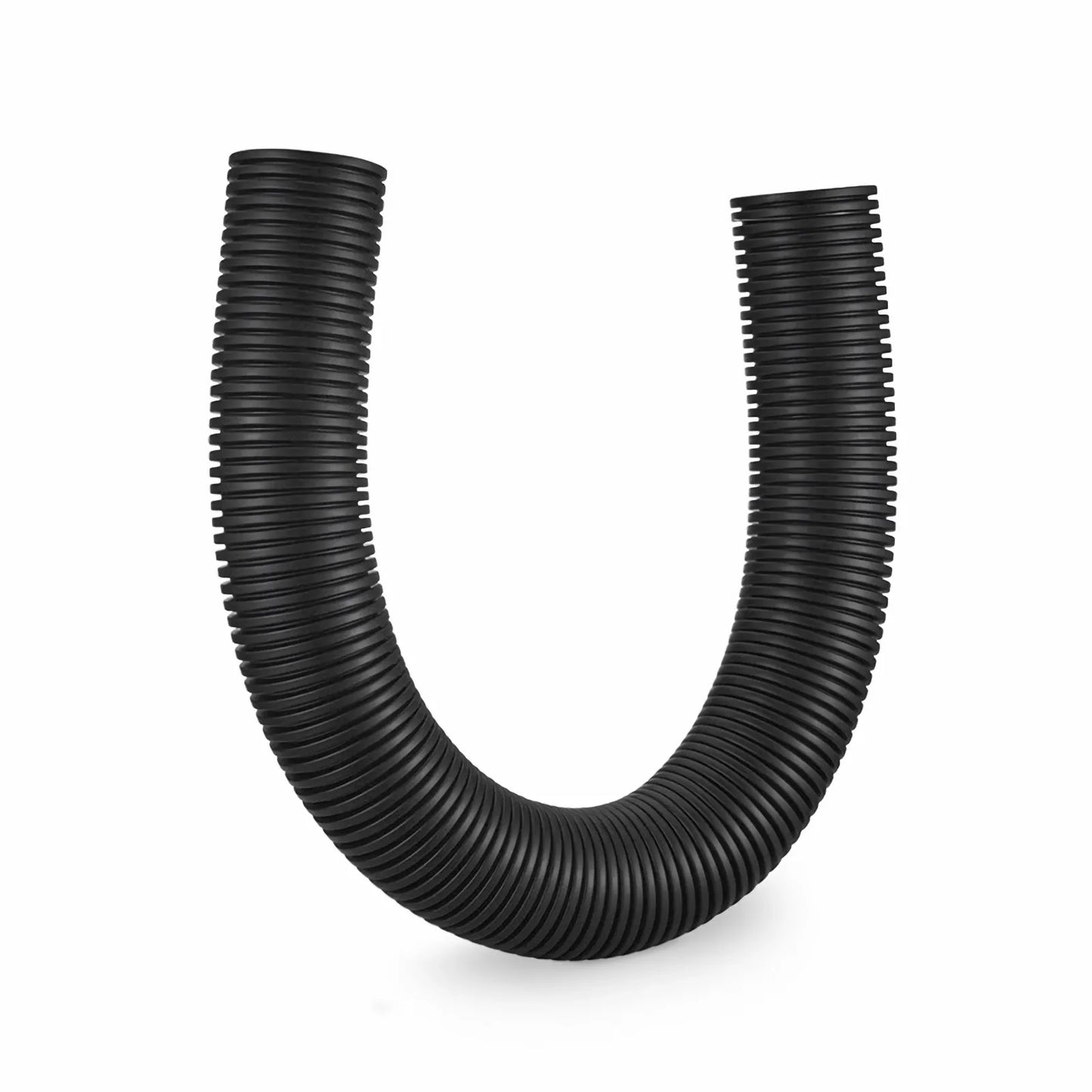 25m (82ft) Black Flame Retardant Polypropylene Convoluted Tubing, 36mm Inside Diameter