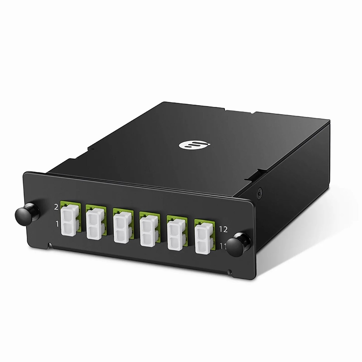 FHD™ MTP®-LC Cassette, OM5 Multimode, Type AF, 12 Fibers, MTP®-12 (Male) to 6 x LC Duplex, 0.35dB Max.